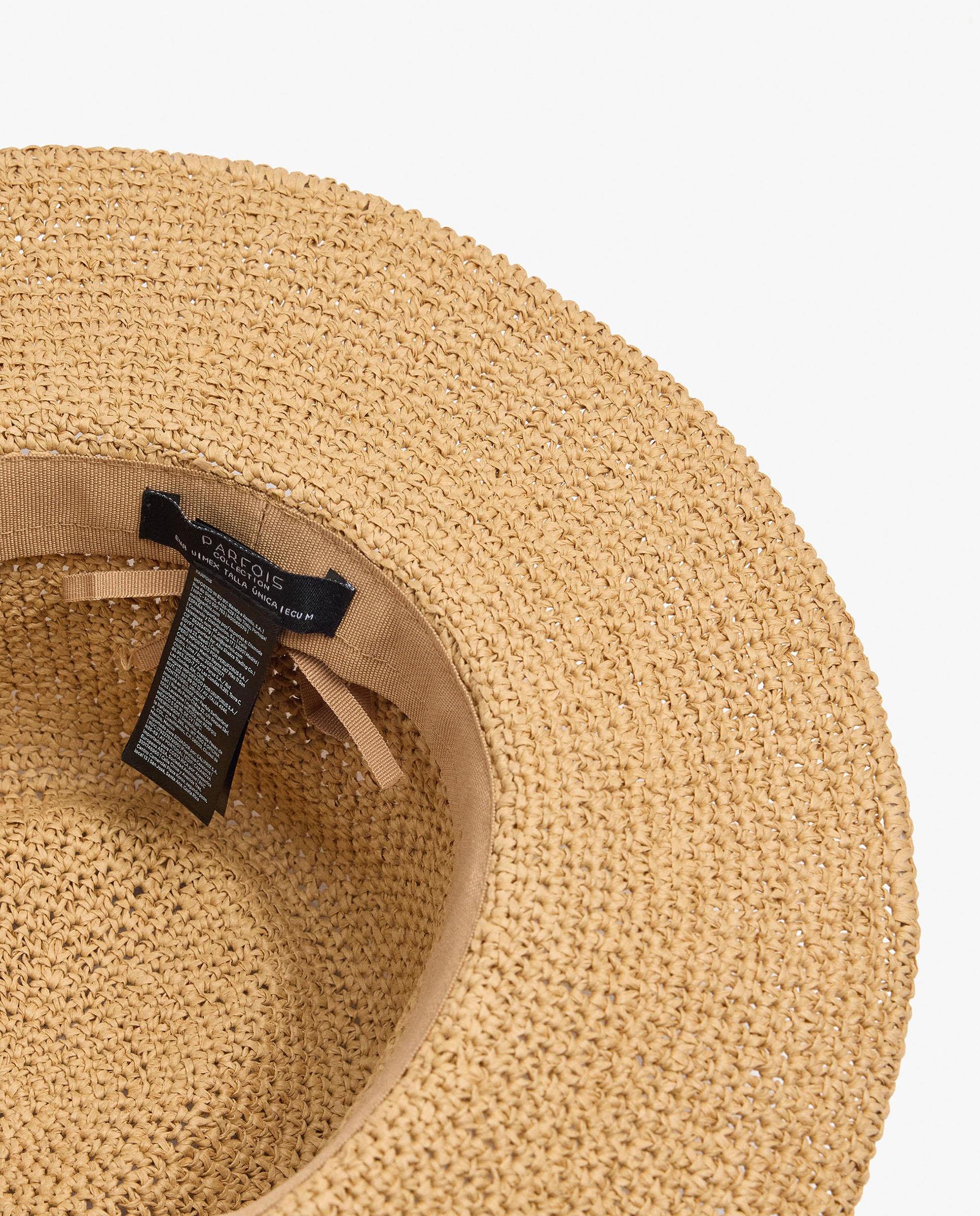 Sombrero de mujer de paja con tira decorativa de abalorios - Parfois - Natural Natural-5