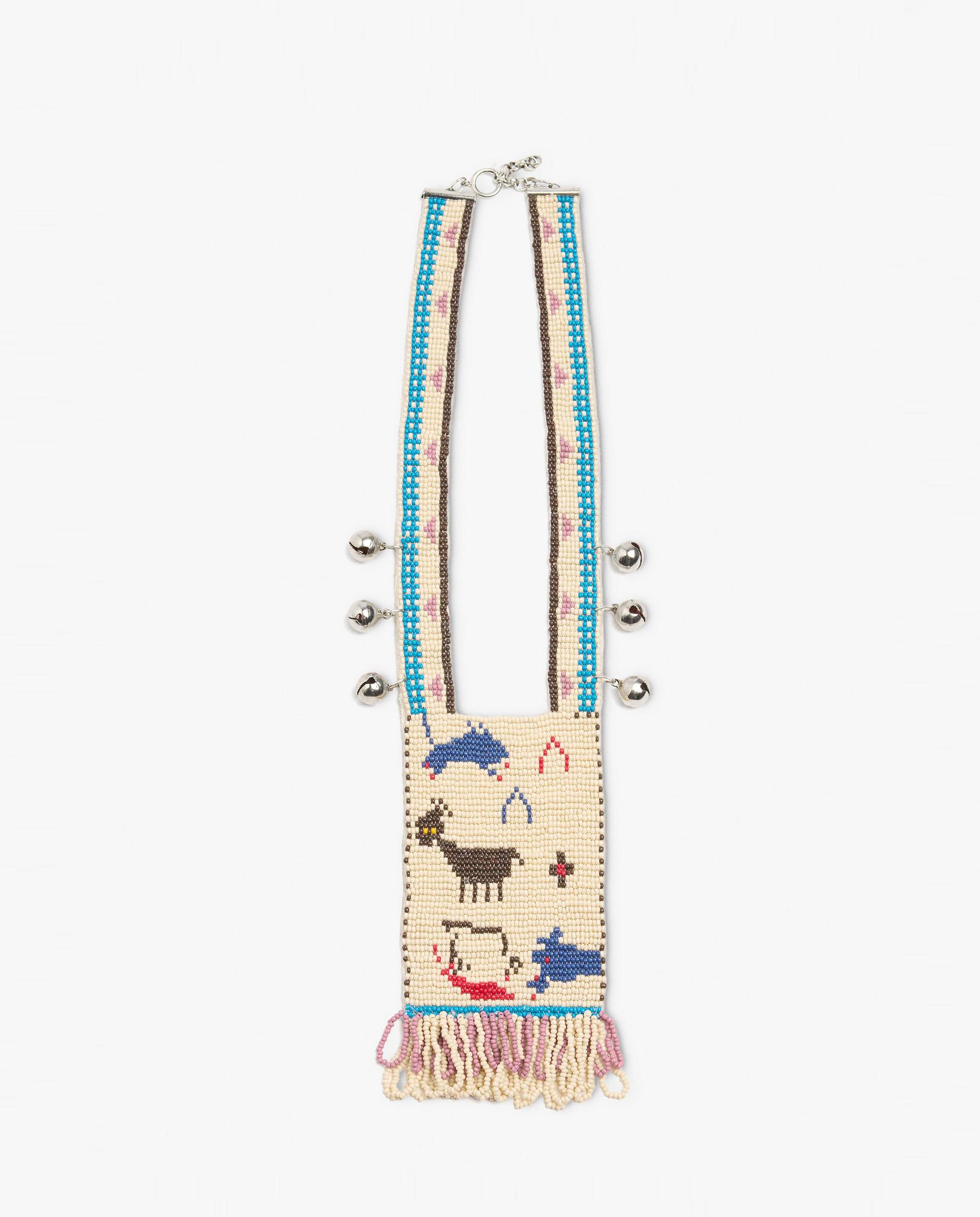 Parfois - Collar largo estructurado con cuentas decorativas.