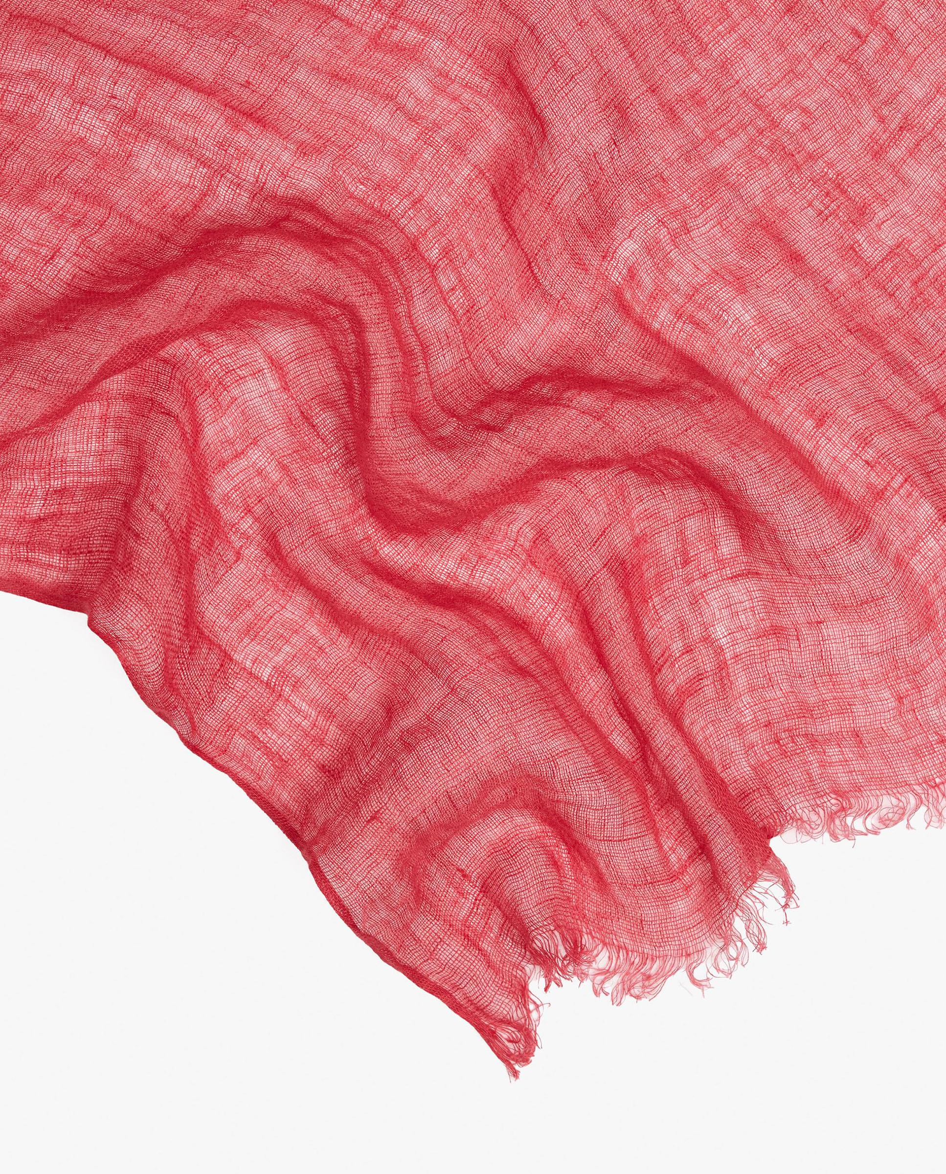 Pañuelo 100% lino con pespuntes en liso - Parfois - Rosa Rosa-2