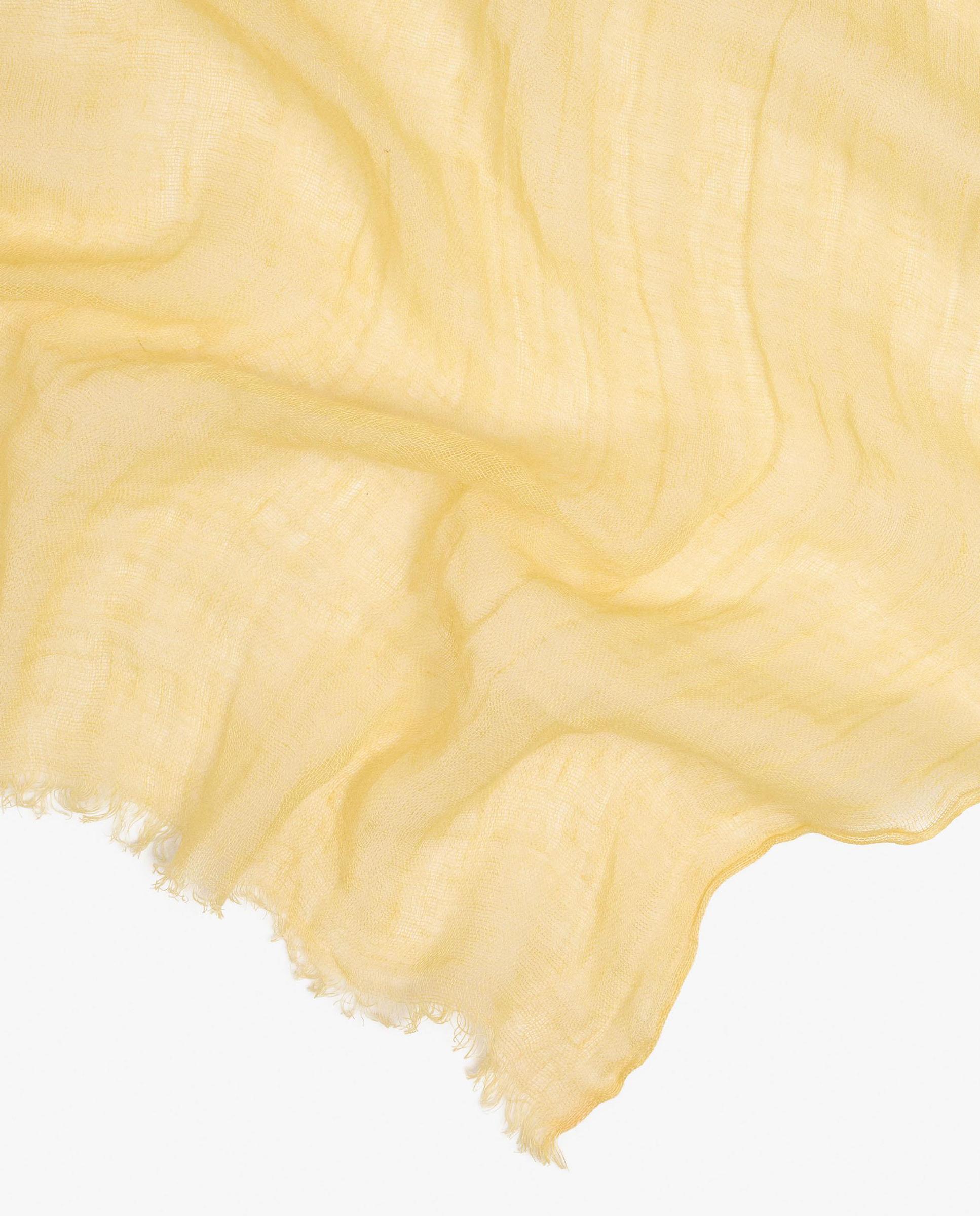 Pañuelo 100% lino con pespuntes en liso - Parfois - Amarillo Amarillo-2