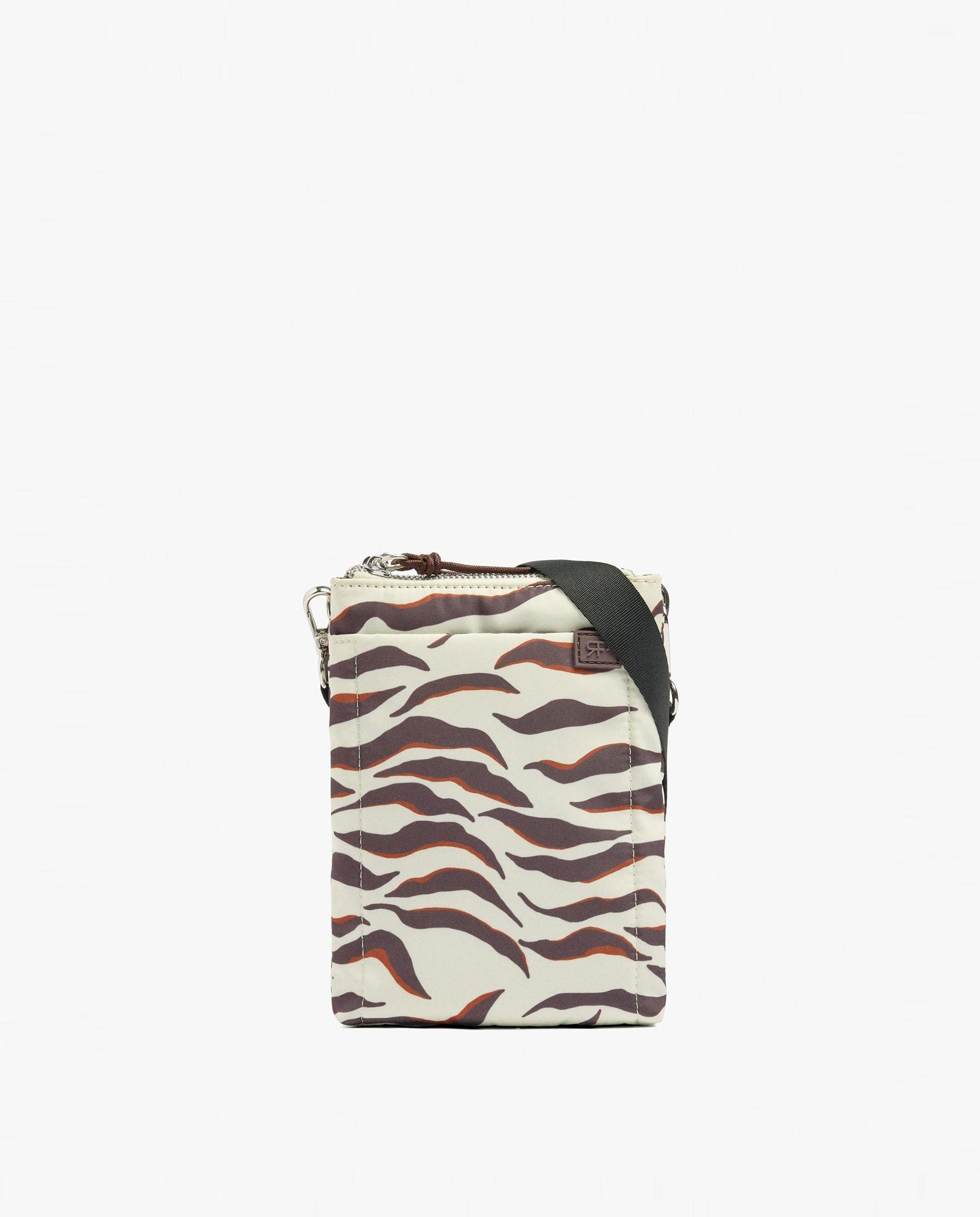 Bandolera de mujer con varios compartimentos y cierre de cremallera y estampado animal print - Parfois - Multicolor Multicolor-1