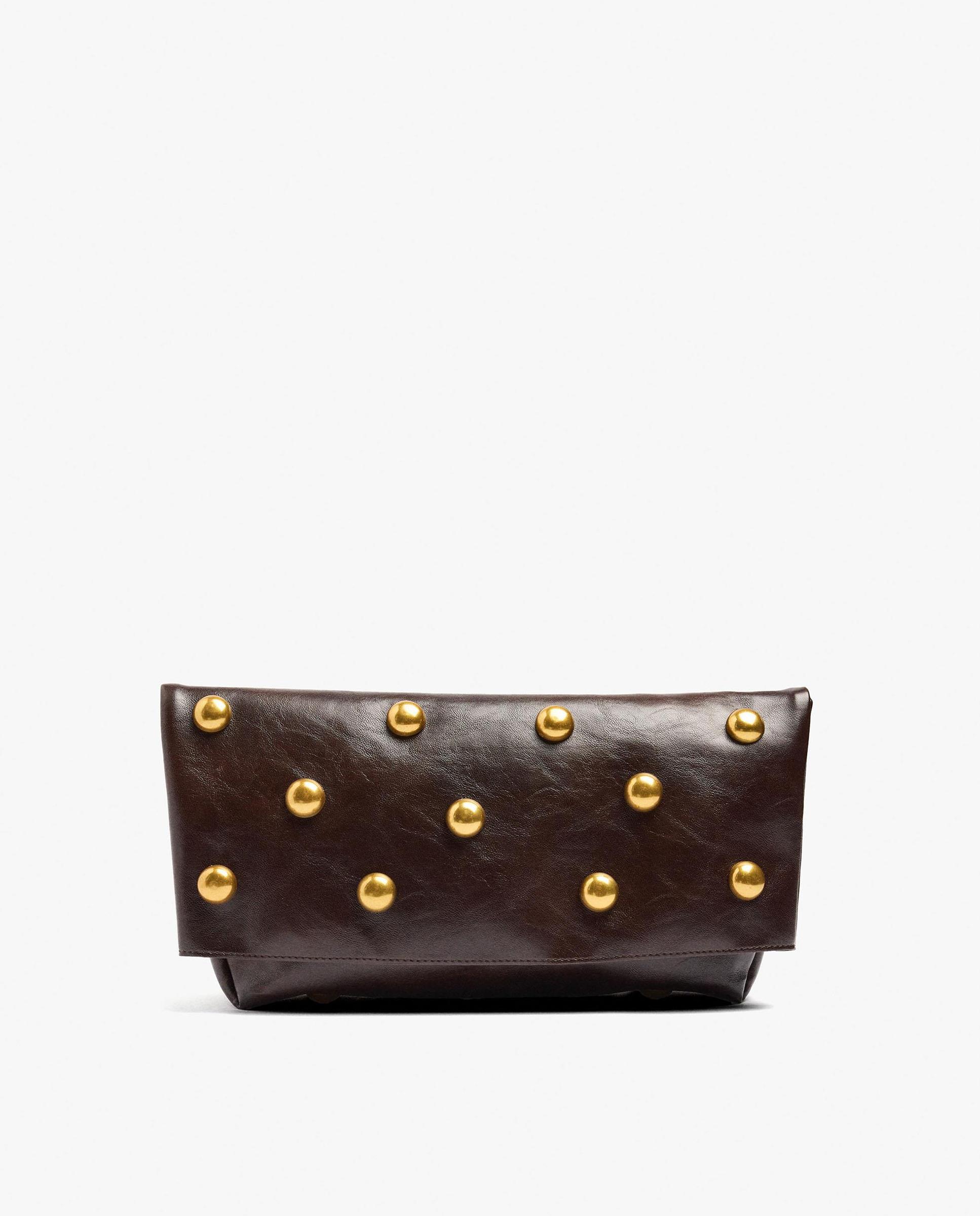 Bolso de fiesta convertible a bandolera con esferas decorativas - Parfois - Marrón oscuro Marrón oscuro-1