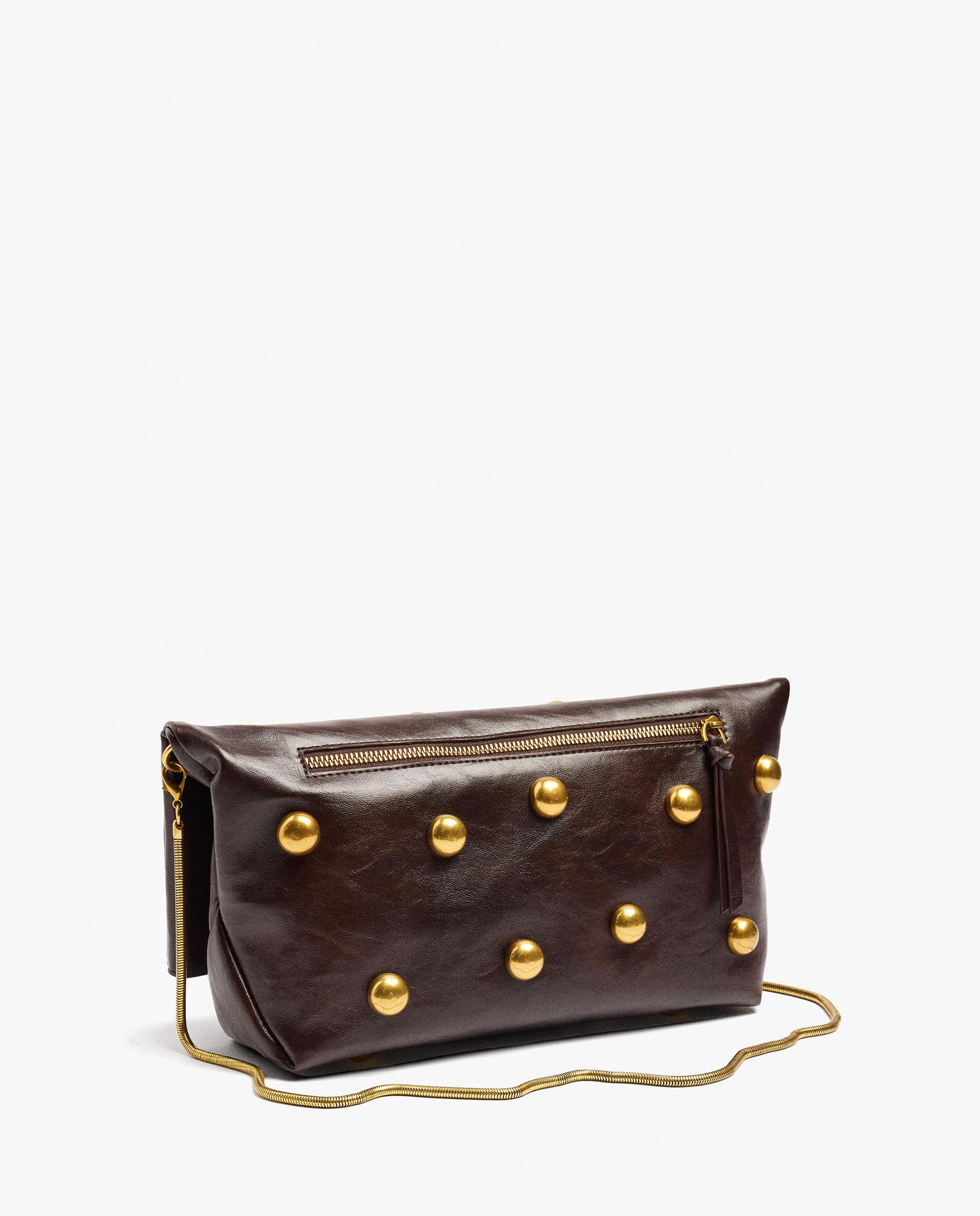 Bolso de fiesta convertible a bandolera con esferas decorativas - Parfois - Marrón oscuro Marrón oscuro-2