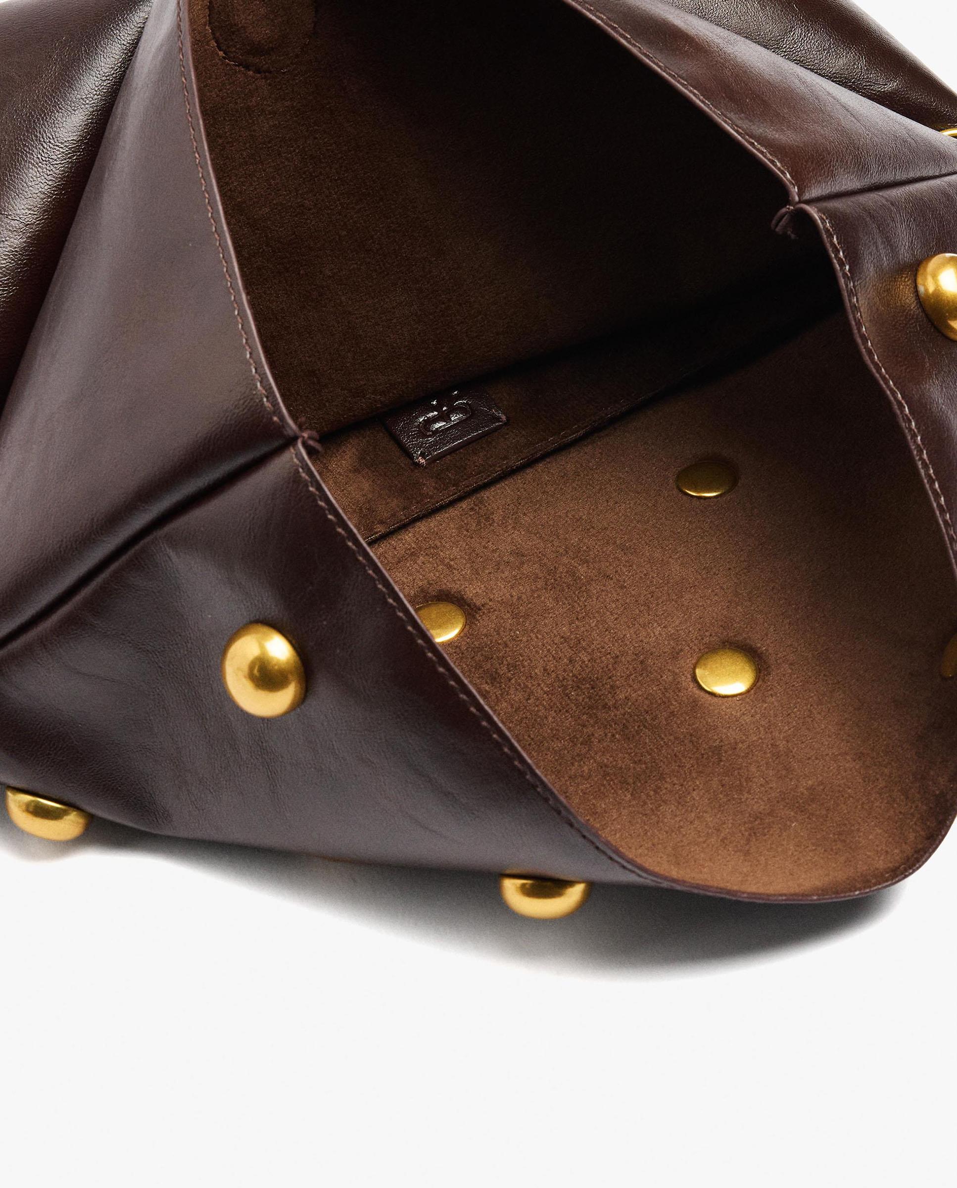 Bolso de fiesta convertible a bandolera con esferas decorativas - Parfois - Marrón oscuro Marrón oscuro-4