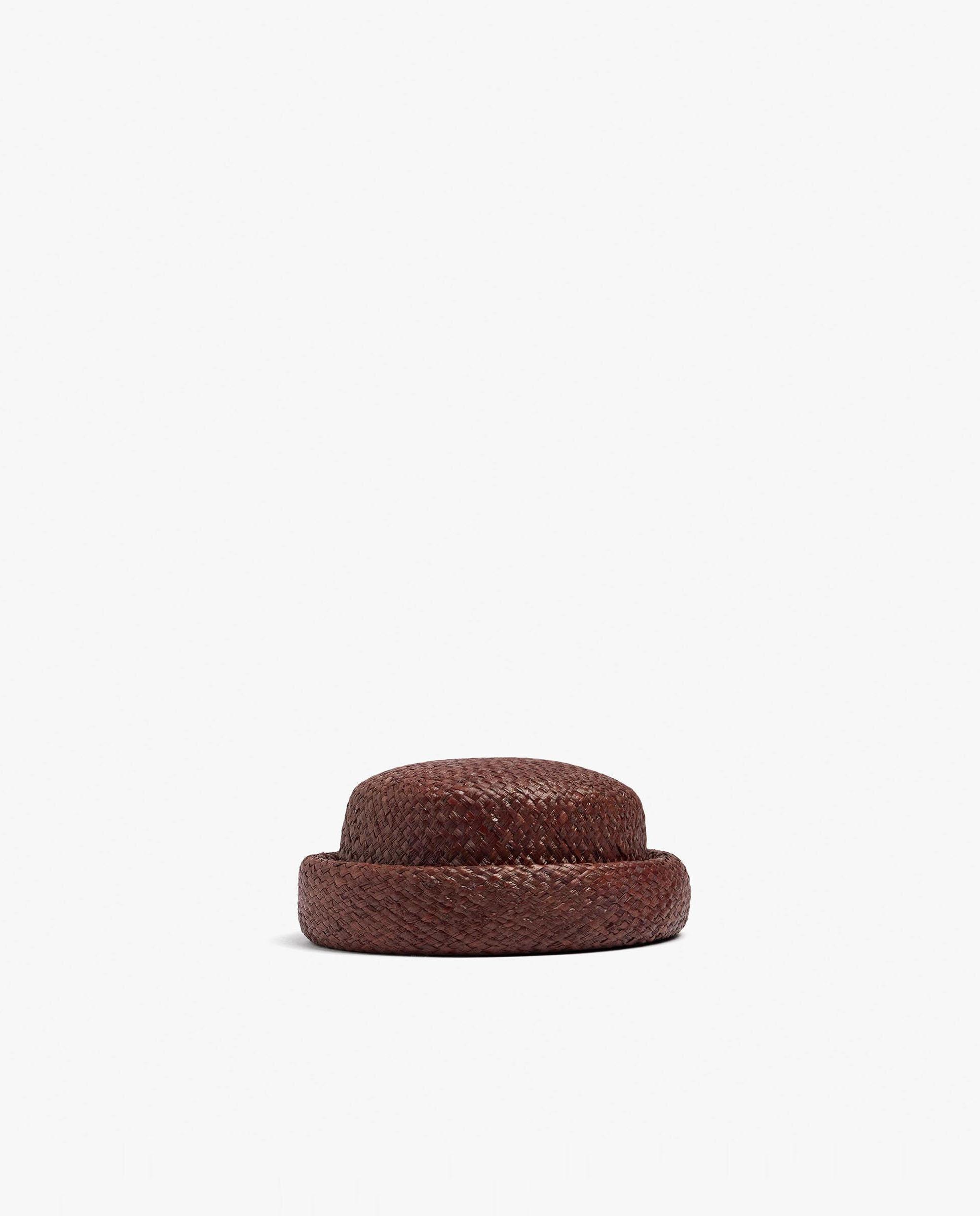 Sombrero de mujer estilo pillbox en liso - Parfois - Marrón Marrón-1