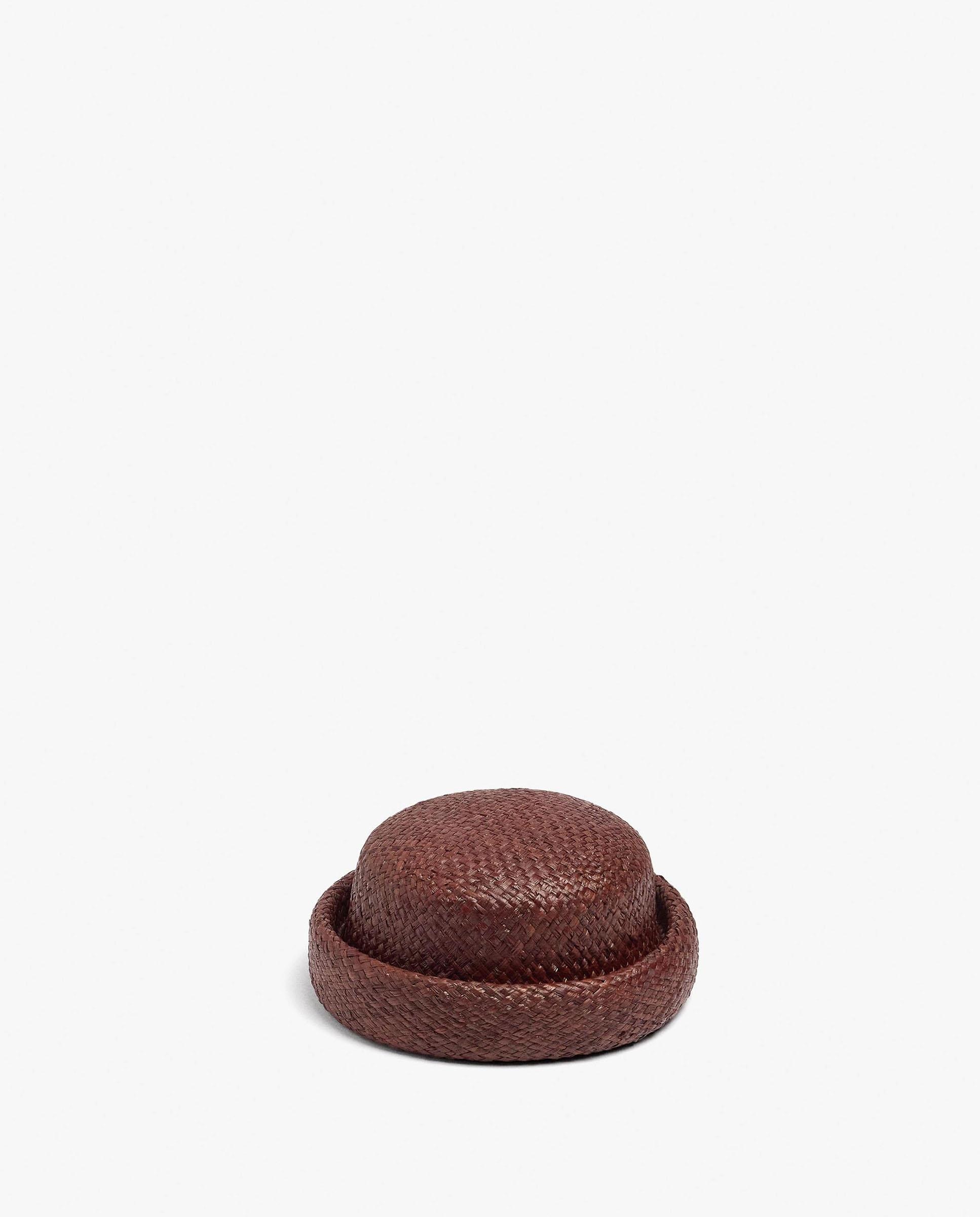 Sombrero de mujer estilo pillbox en liso - Parfois - Marrón Marrón-2