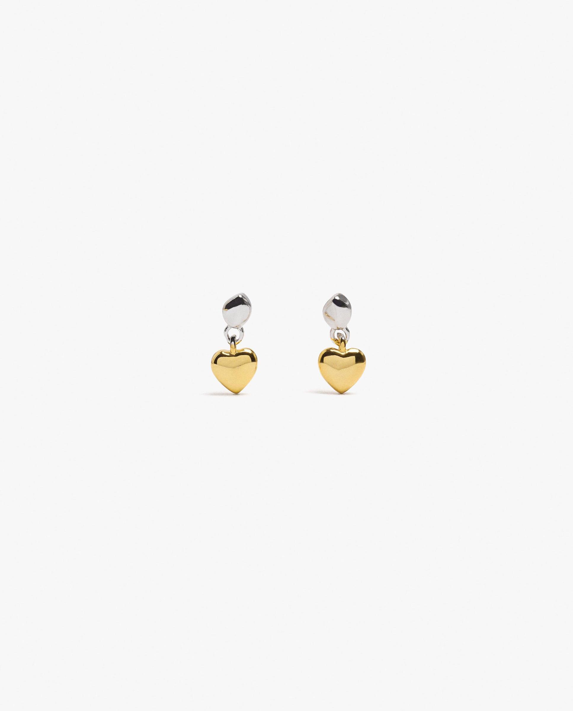 Pendientes de plata de ley con abalorio de corazón - Parfois - Multicolor Multicolor-1