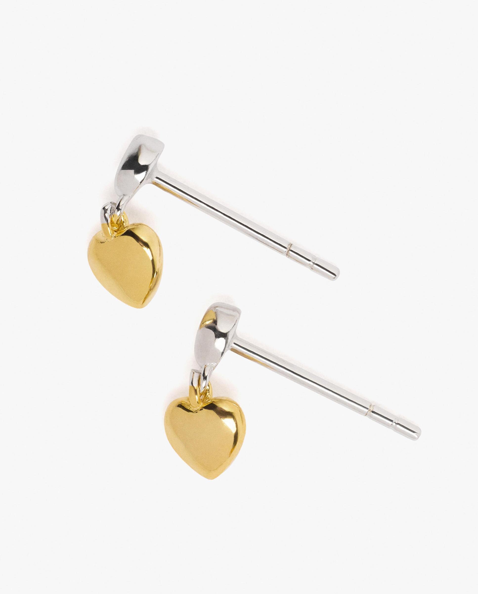 Pendientes de plata de ley con abalorio de corazón - Parfois - Multicolor Multicolor-2