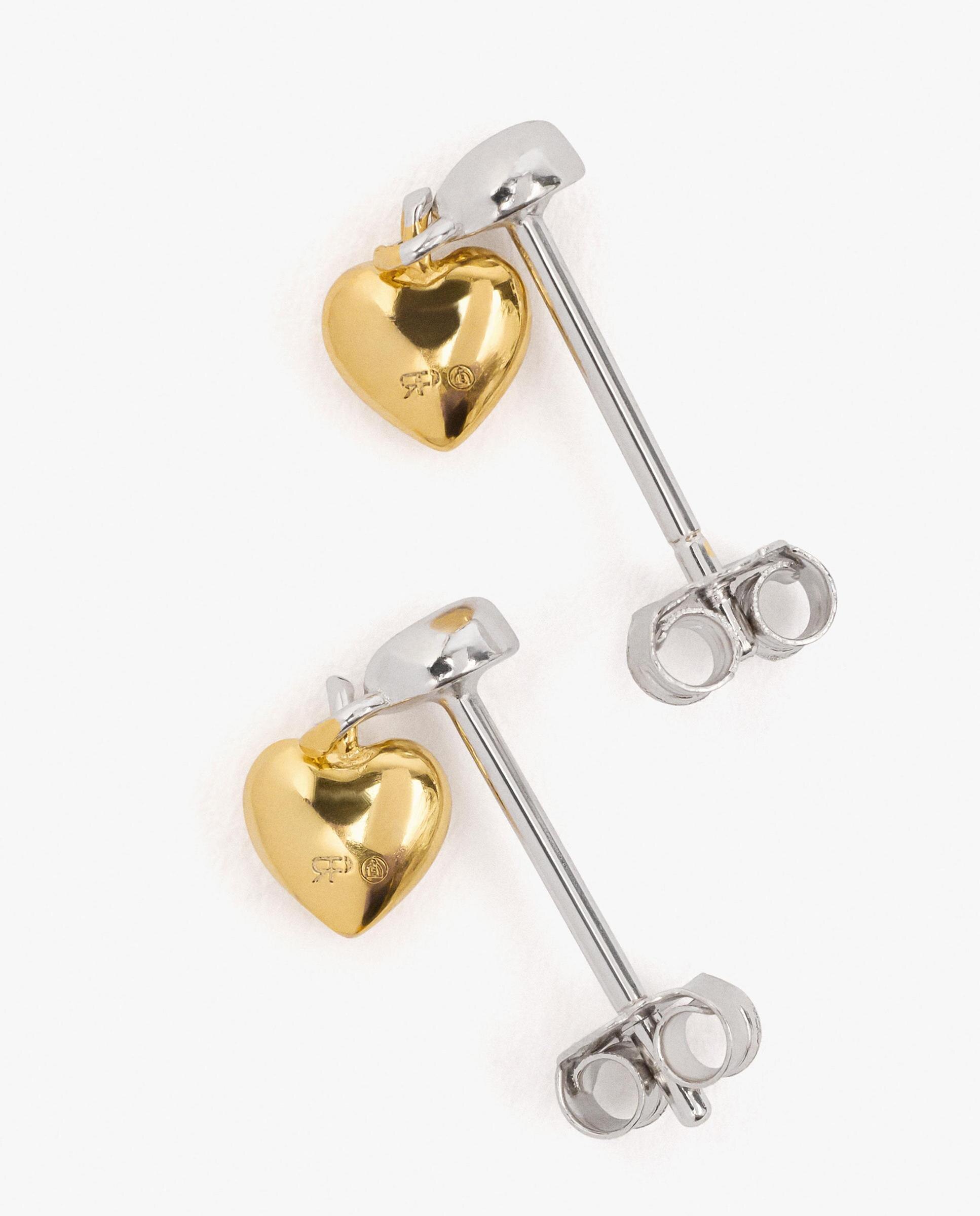 Pendientes de plata de ley con abalorio de corazón - Parfois - Multicolor Multicolor-3