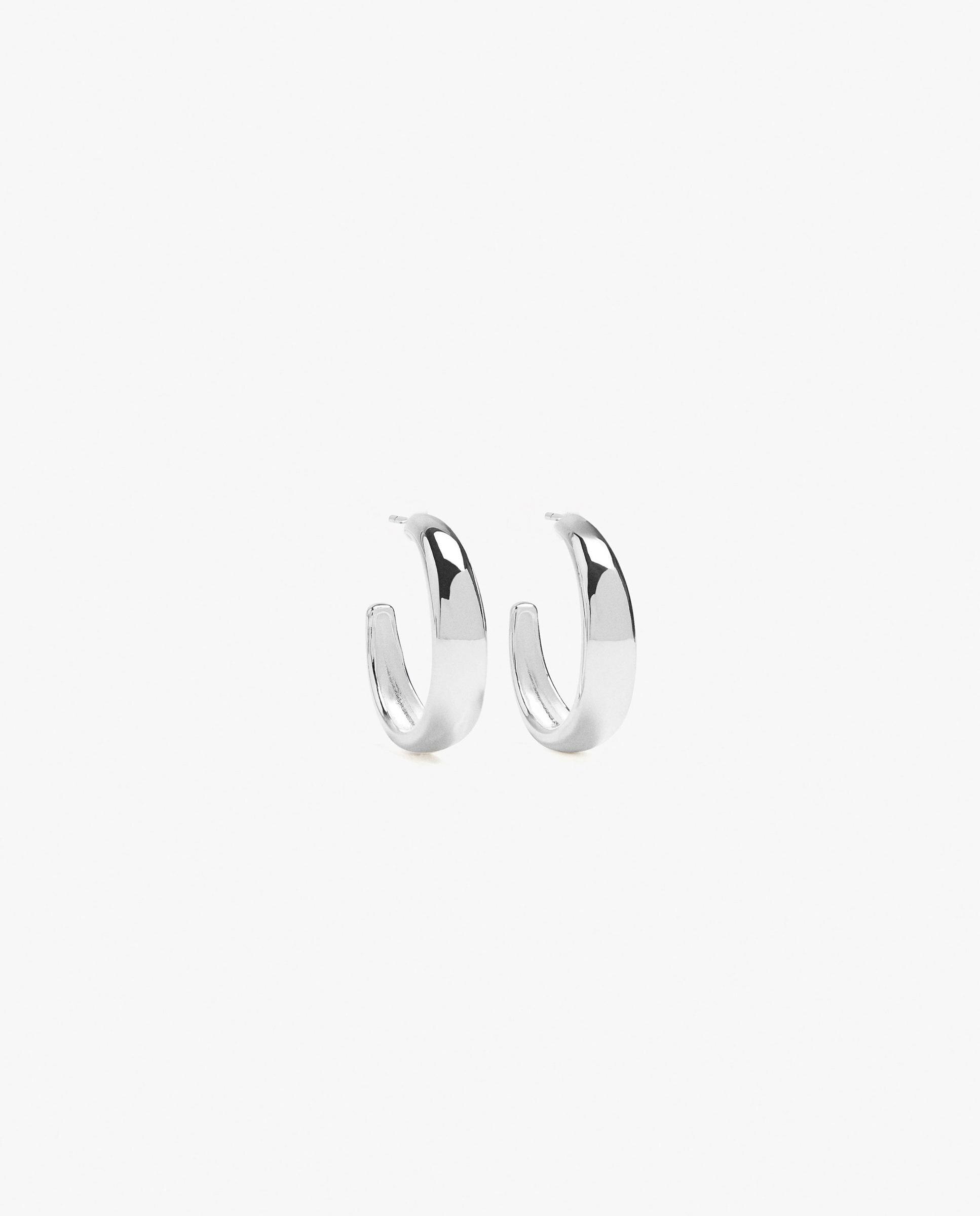 Pendientes de aro de plata de ley - Parfois - Plateado Plateado-1