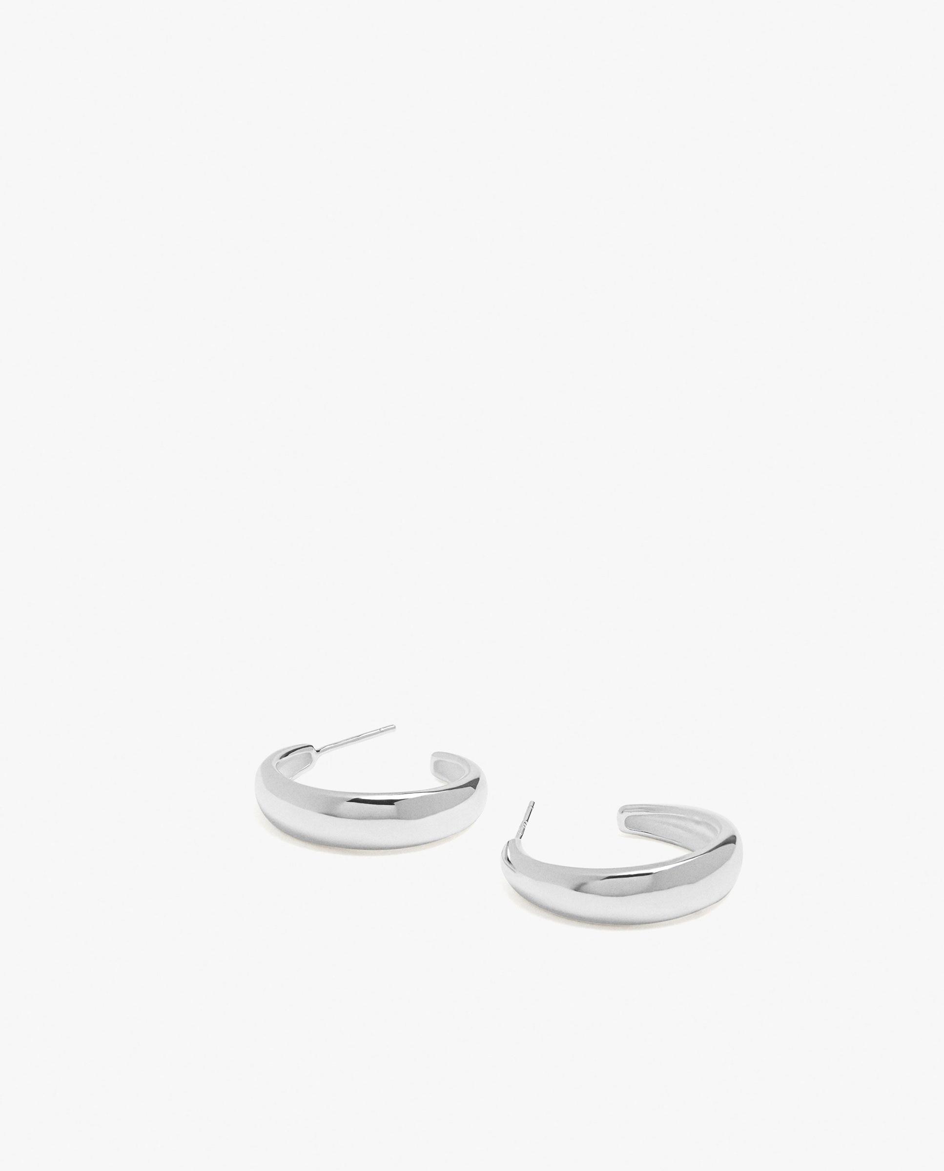 Pendientes de aro de plata de ley - Parfois - Plateado Plateado-2