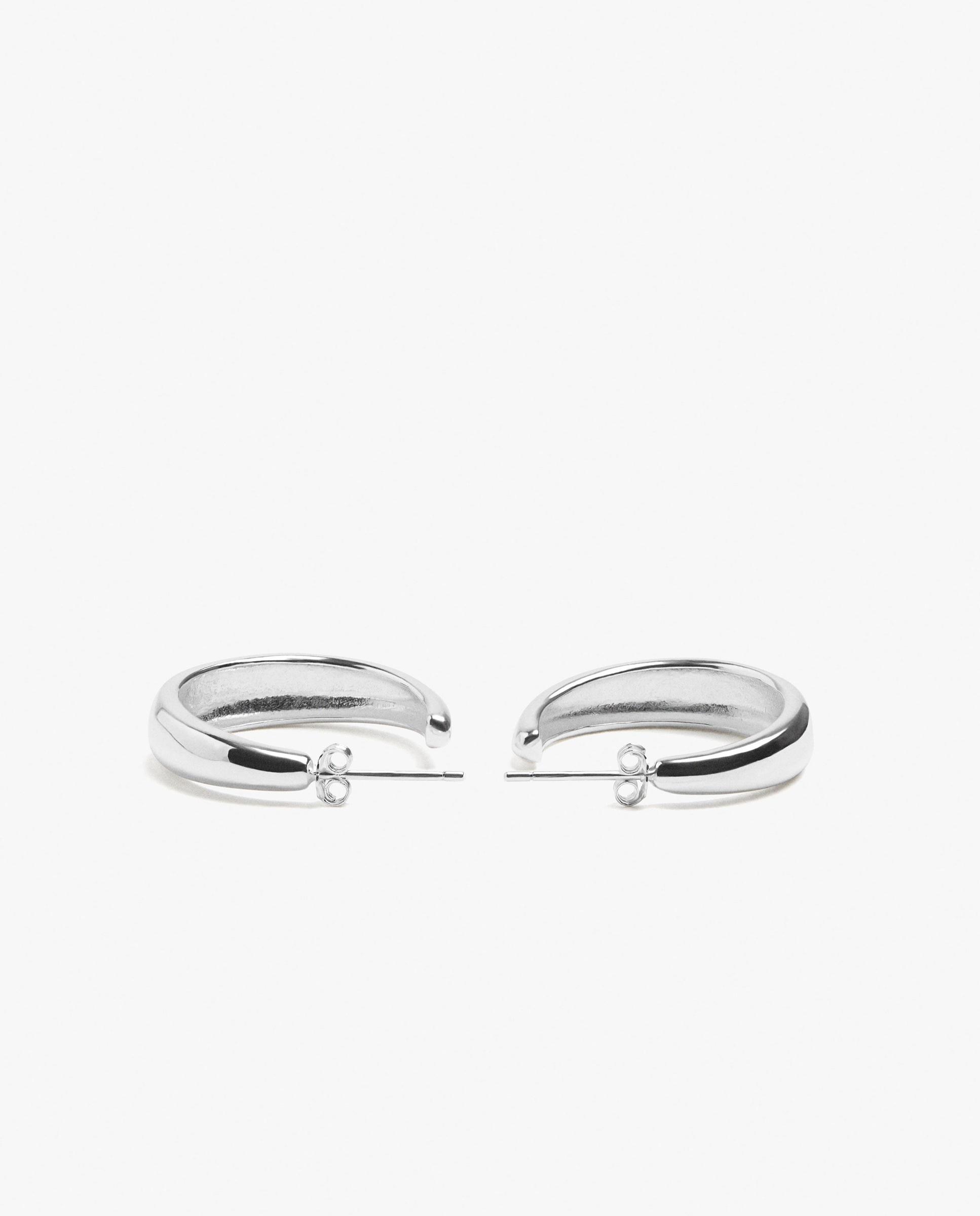 Pendientes de aro de plata de ley - Parfois - Plateado Plateado-3