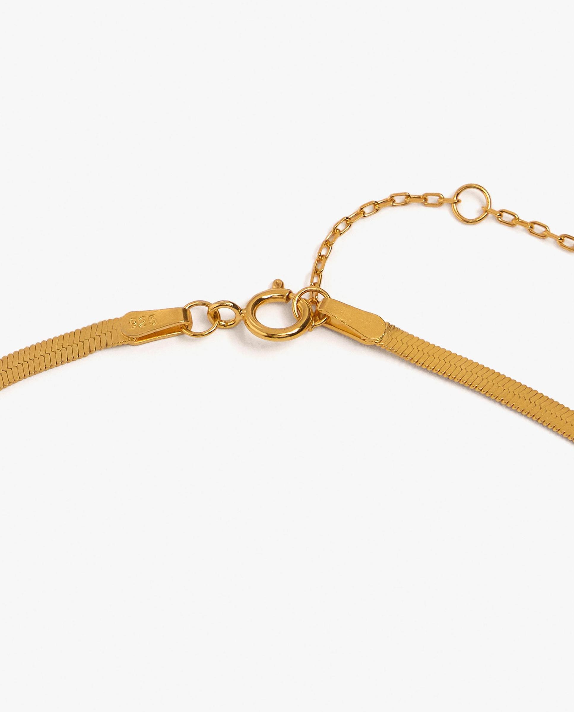 Pulsera de plata de ley bañado en oro de 18 k con perlas decorativas - Parfois - Blanco Blanco-3