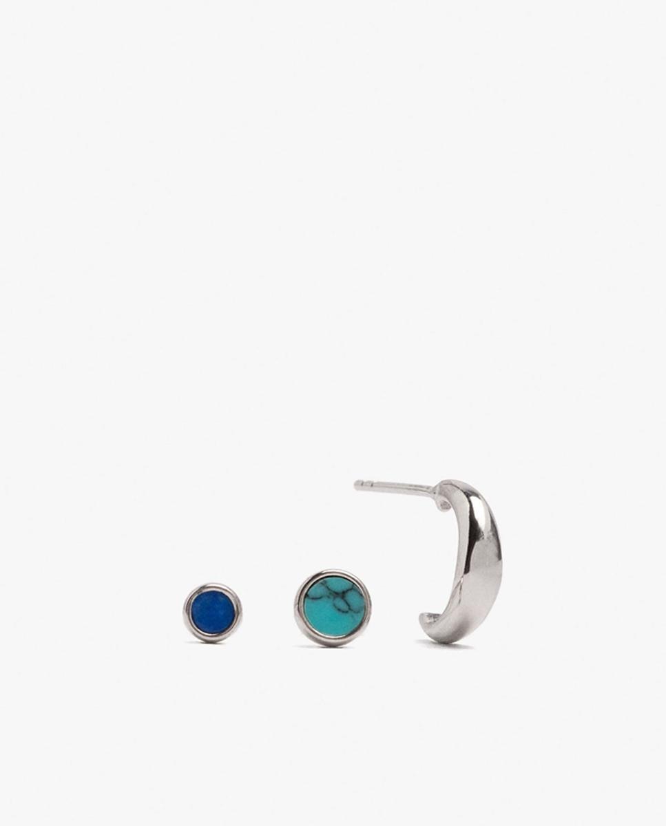 Pack de pendientes de distintas formas en liso - Parfois - Multicolor Multicolor-1