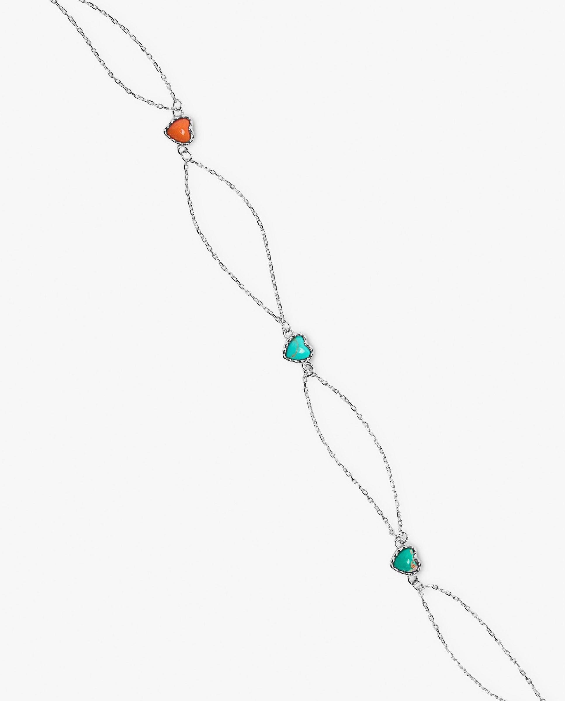 Tobillera de plata de ley estilo cadena - Parfois - Multicolor Multicolor-2