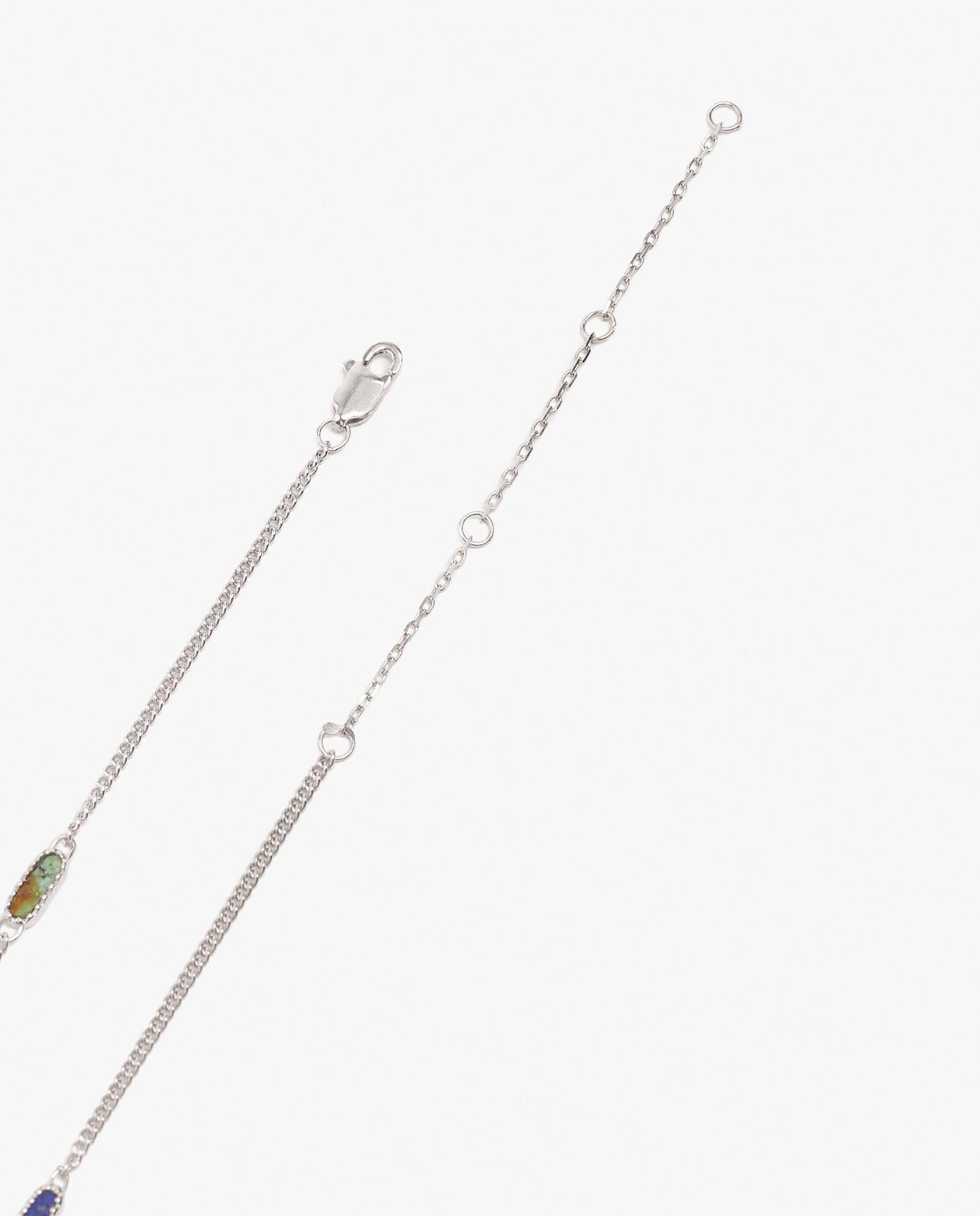 Tobillera de plata de ley con eslabones y detalles de cuentas - Parfois - Multicolor Multicolor-3