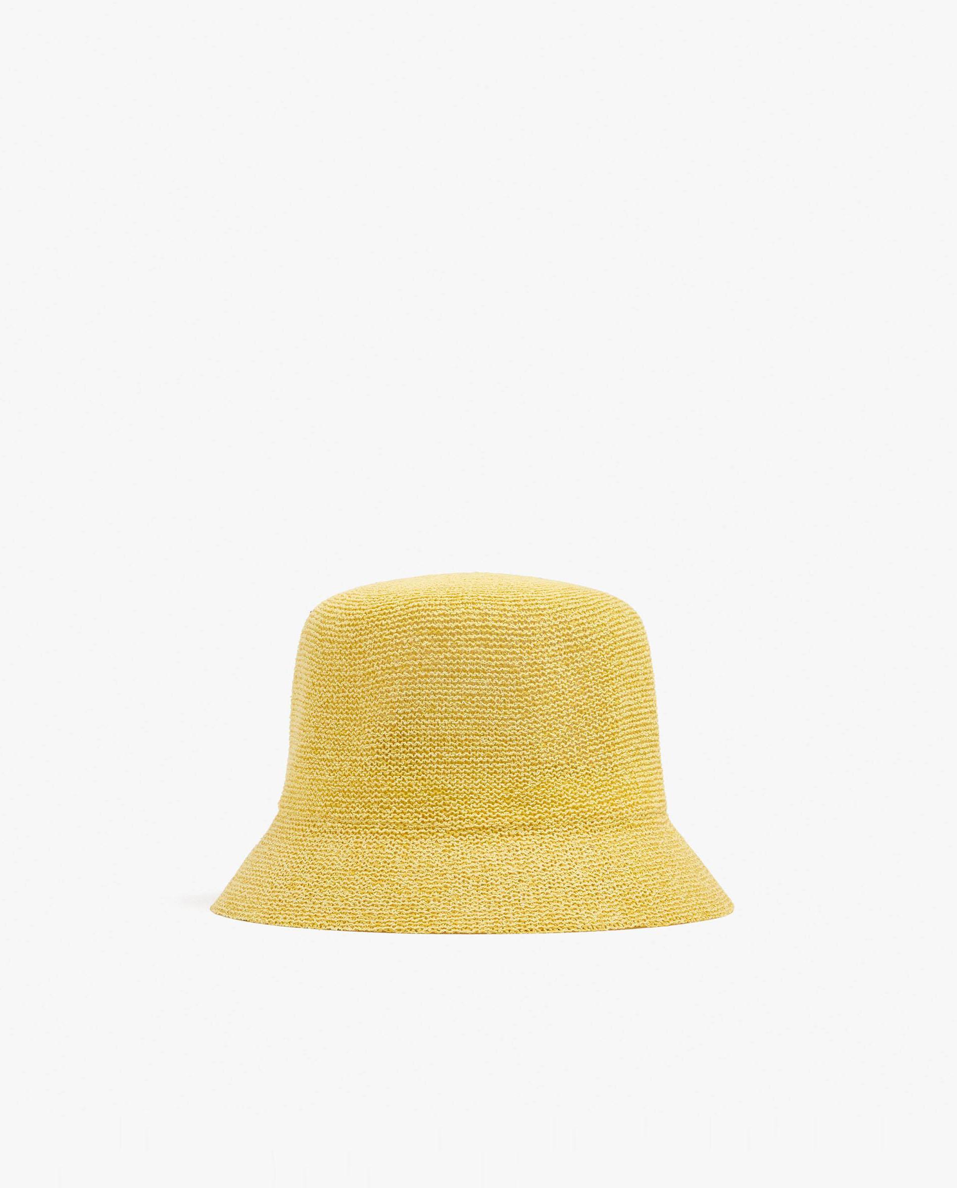 Gorro de mujer estilo bucket de punto en liso - Parfois - Amarillo Amarillo-1