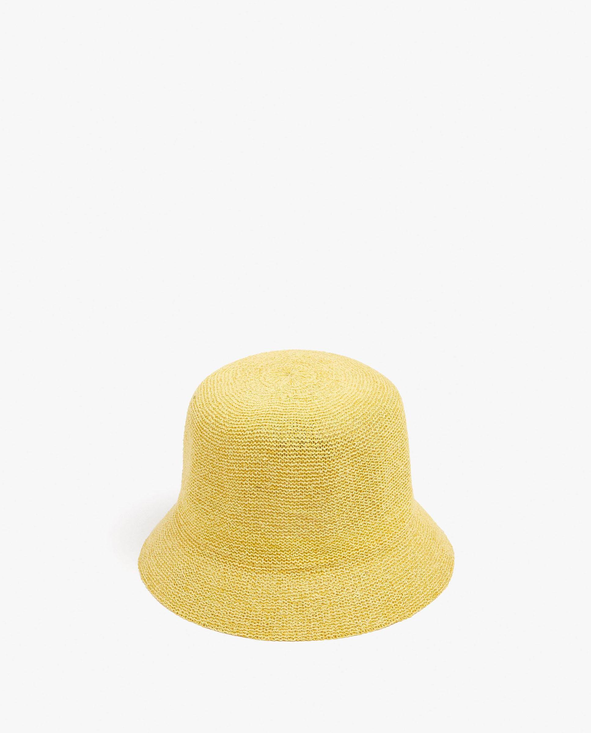 Gorro de mujer estilo bucket de punto en liso - Parfois - Amarillo Amarillo-2