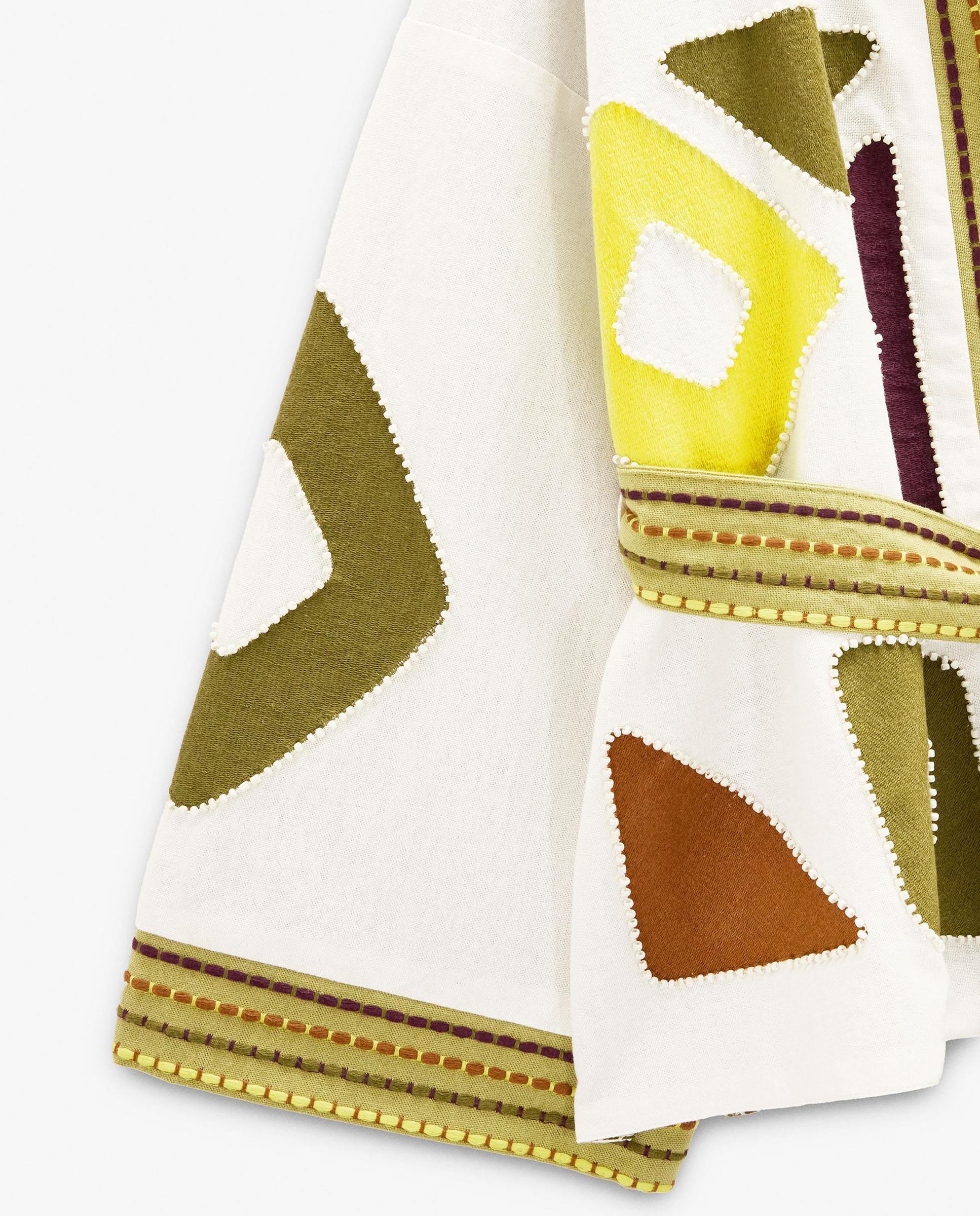 Caftán de mujer 100% algodón estilo kimono con estampado geométrico - Parfois - Multicolor Multicolor-6