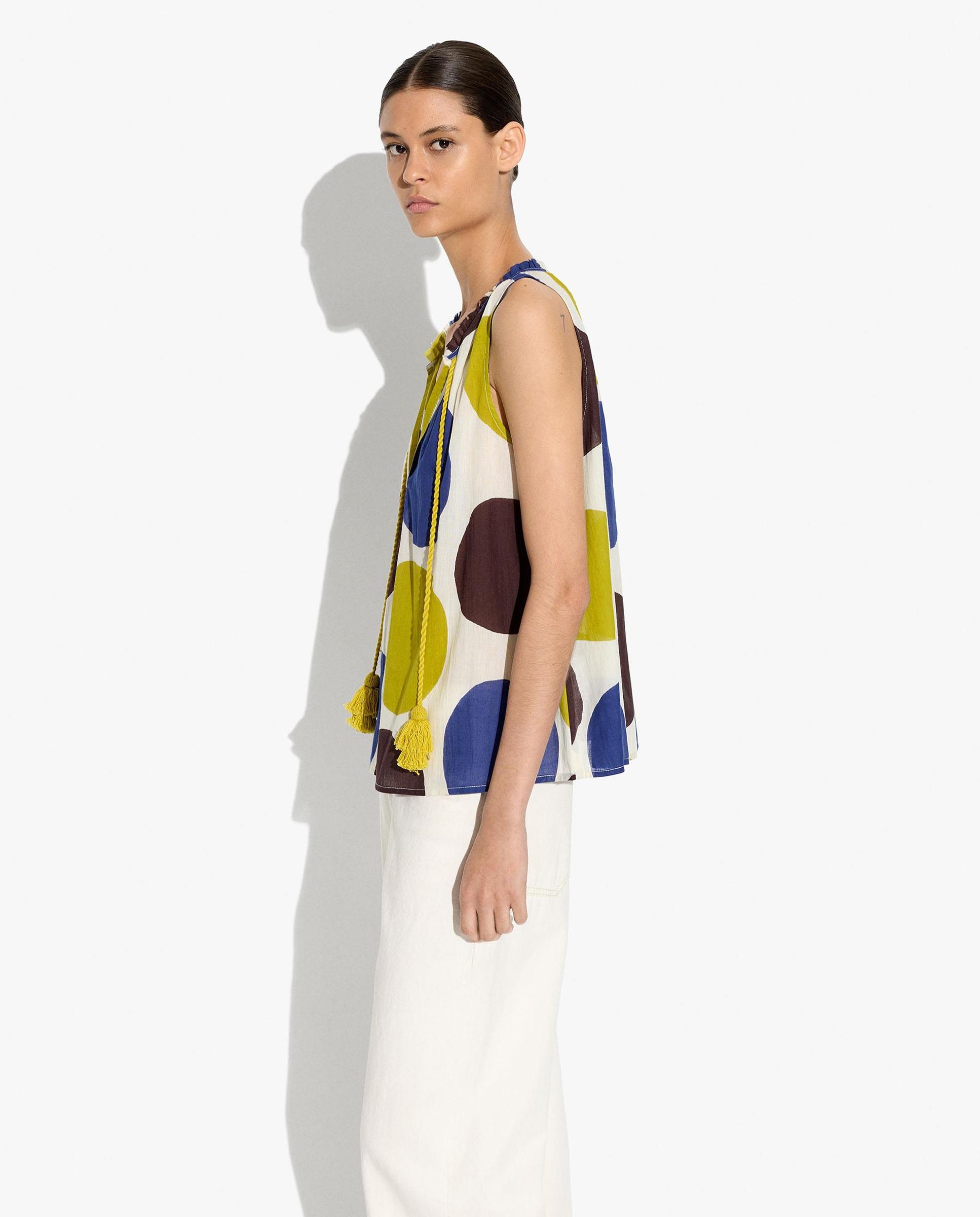 Top de mujer 100% algodón con estampado de lunares - Parfois - Multicolor Multicolor-3