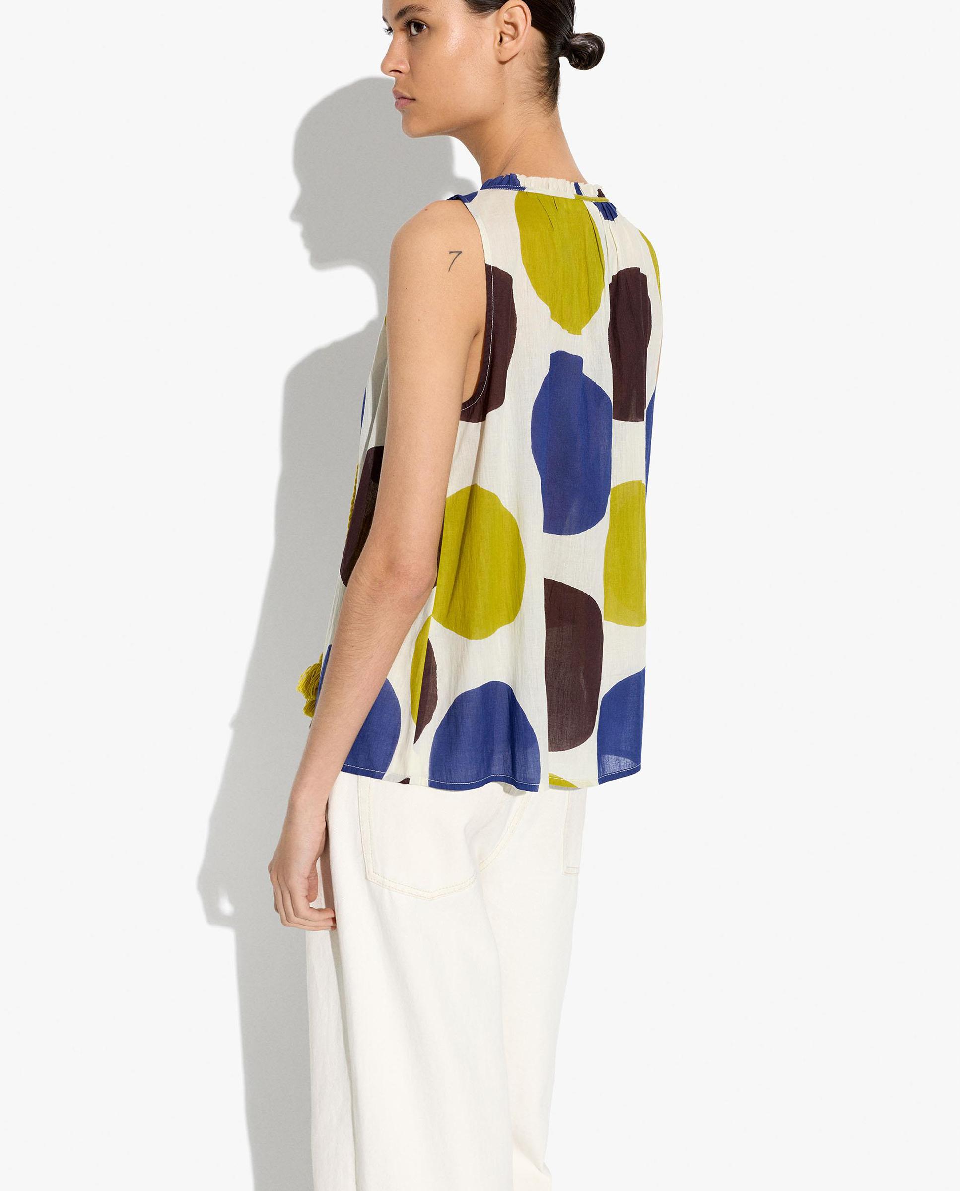 Top de mujer 100% algodón con estampado de lunares - Parfois - Multicolor Multicolor-4