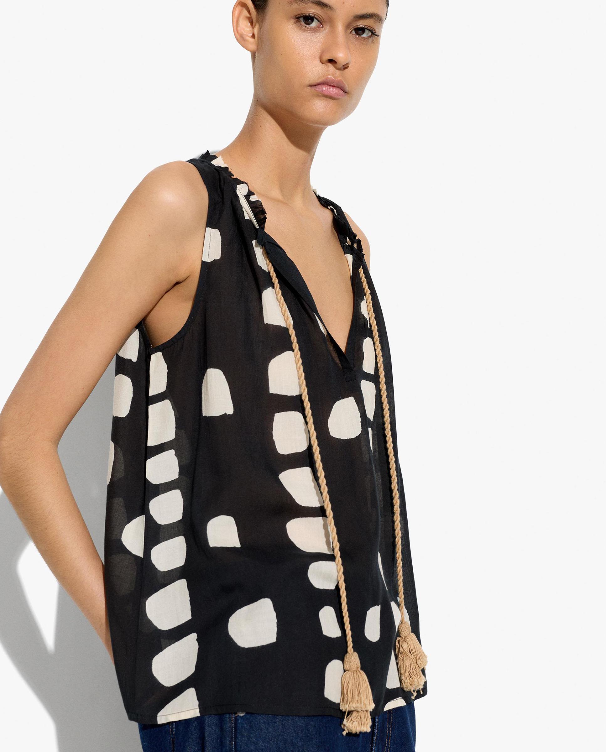 Top de mujer sin mangas con estampados - Parfois - Multicolor Multicolor-3