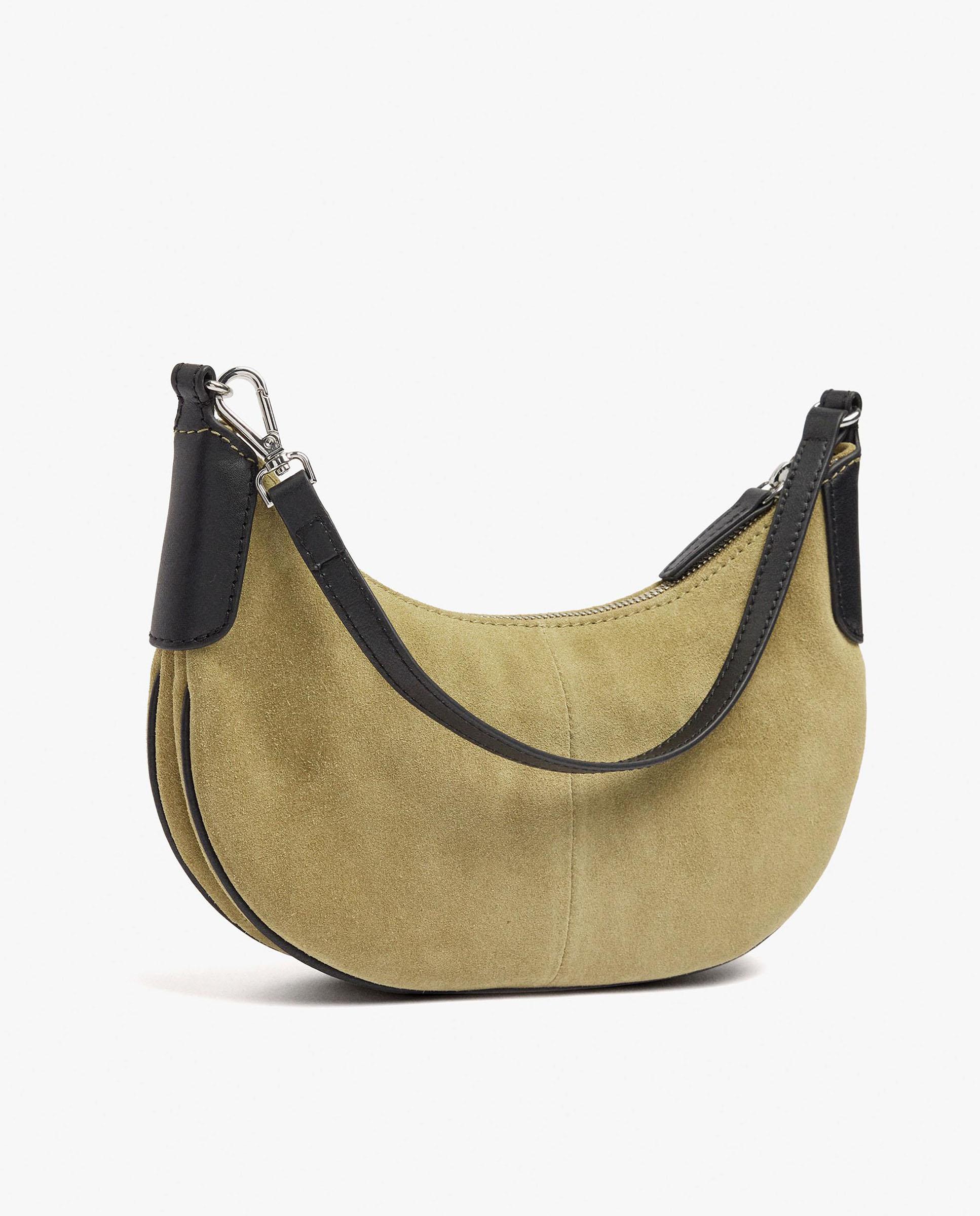 Bolso de hombro 100% piel con cierre de cremallera en liso - Parfois - Mostaza Mostaza-4