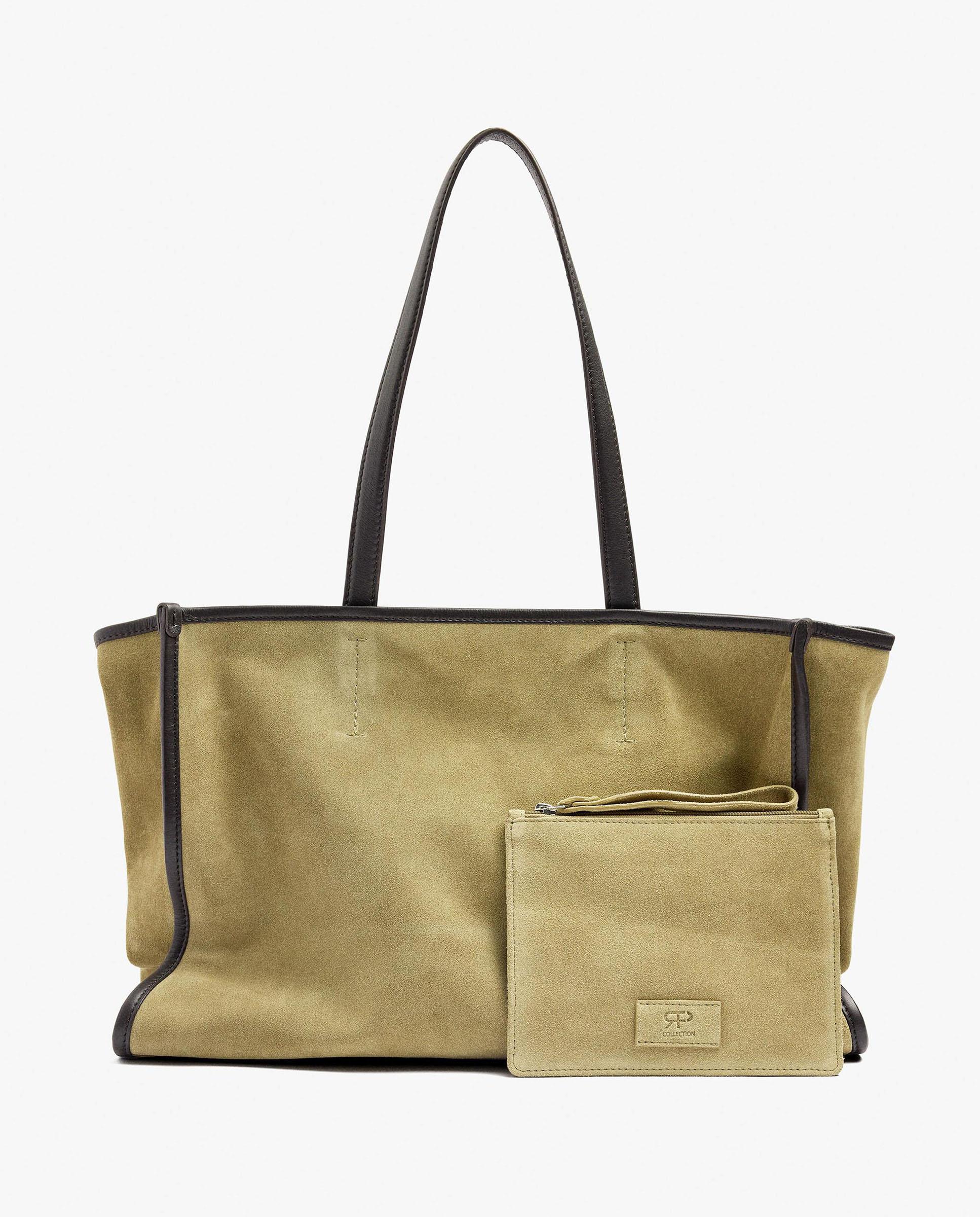 Shopper 100% piel grande con cierre de cremallera en liso - Parfois - Mostaza Mostaza-4