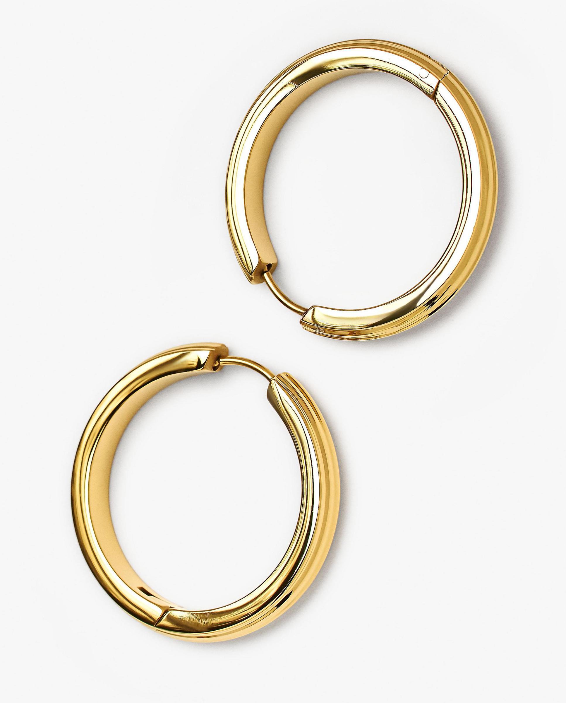 Pendientes de aro de acero inoxidable en lisos - Parfois - Dorado Dorado-2