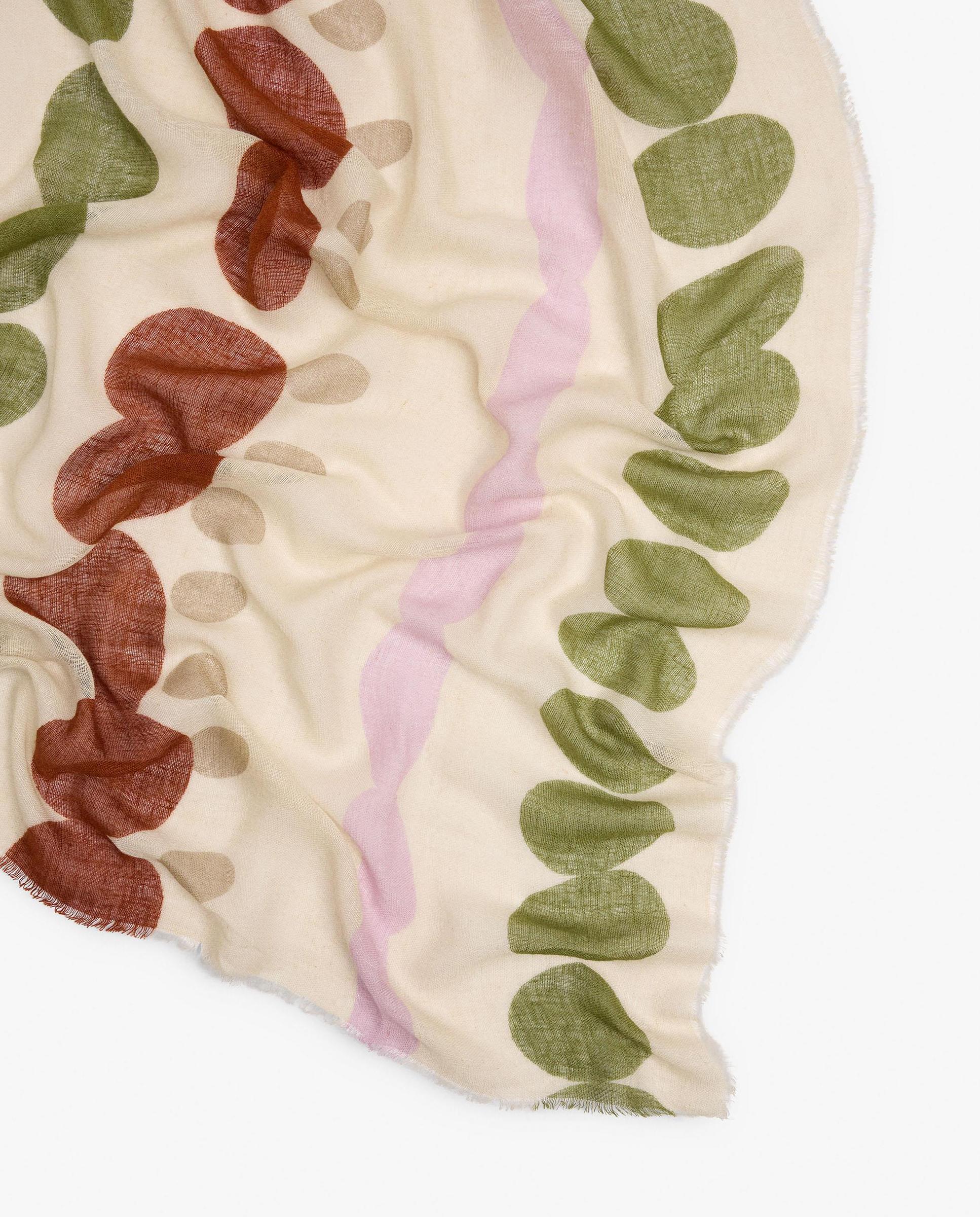 Pañuelo con pespuntes y estampado geométrico - Parfois - Crudo Crudo-3
