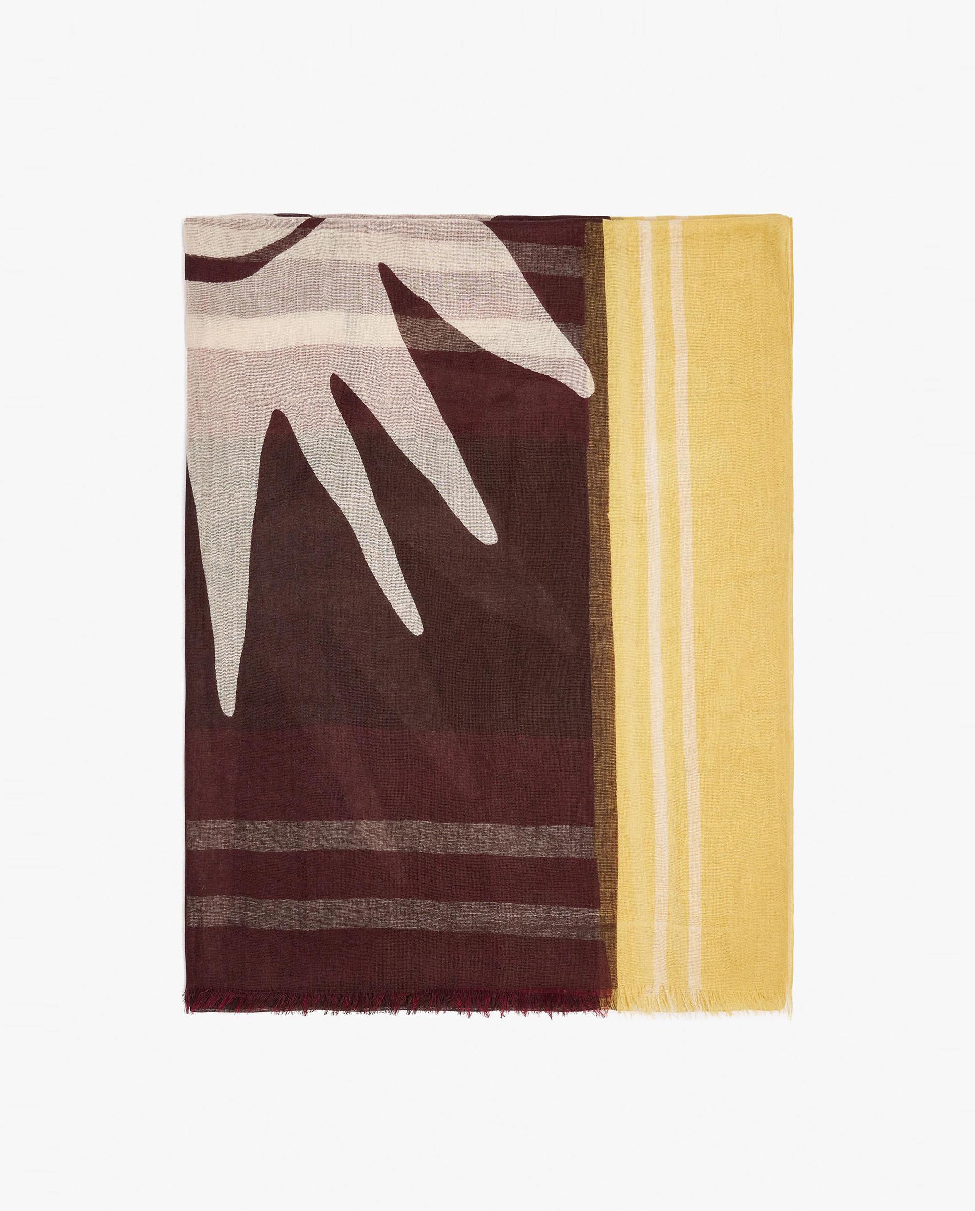 Pañuelo 100% algodón con estampado de sol - Parfois - Marrón oscuro Marrón oscuro-1