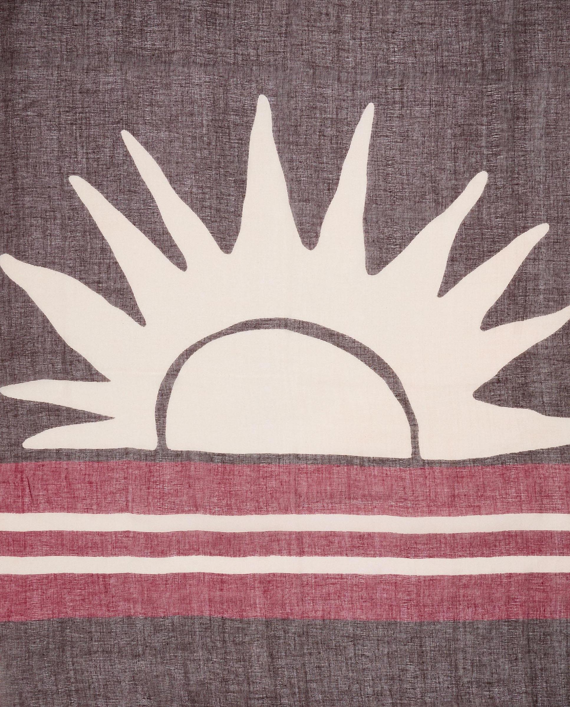 Pañuelo 100% algodón con estampado de sol - Parfois - Marrón oscuro Marrón oscuro-2