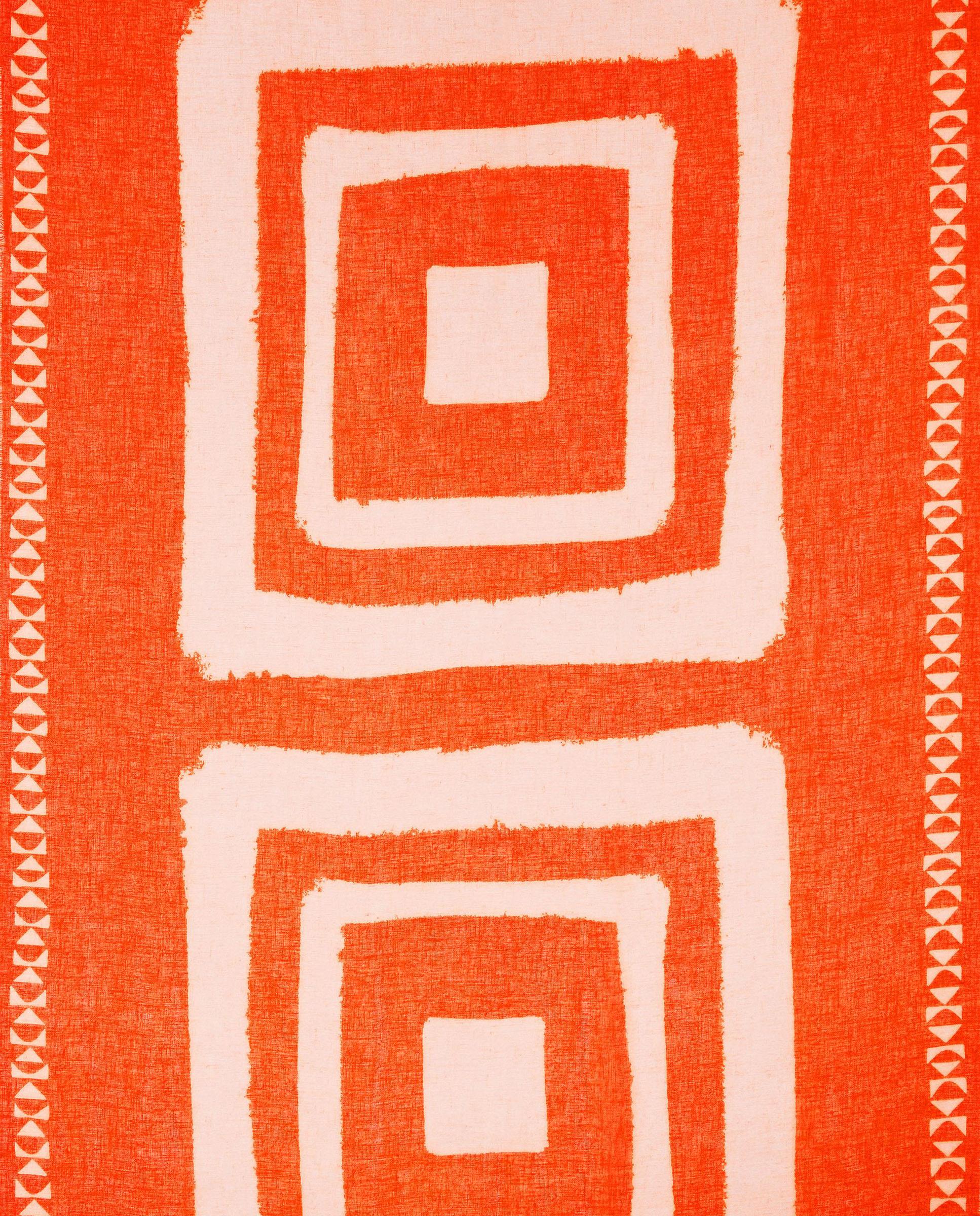 Imagen 2 de Pañuelo con pespuntes y estampado geométrico - Parfois - Naranja Naranja