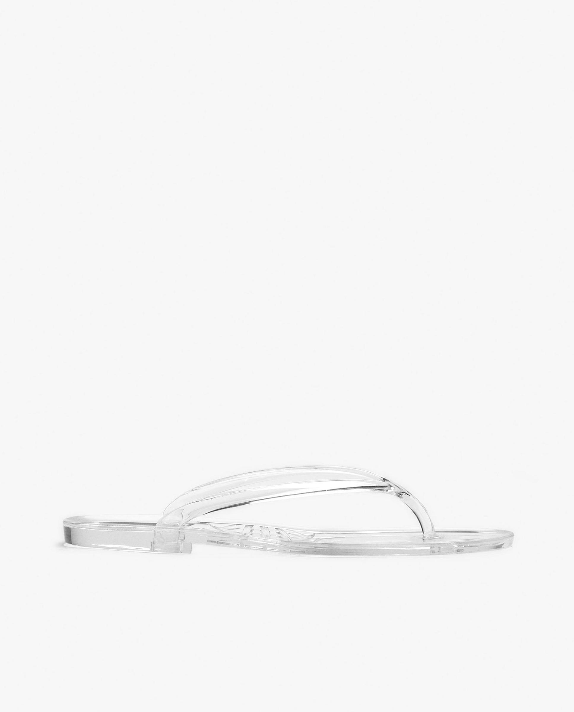 Chanclas de mujer de dedo transparentes con diseño minimalista - Parfois - Blanco Blanco-1