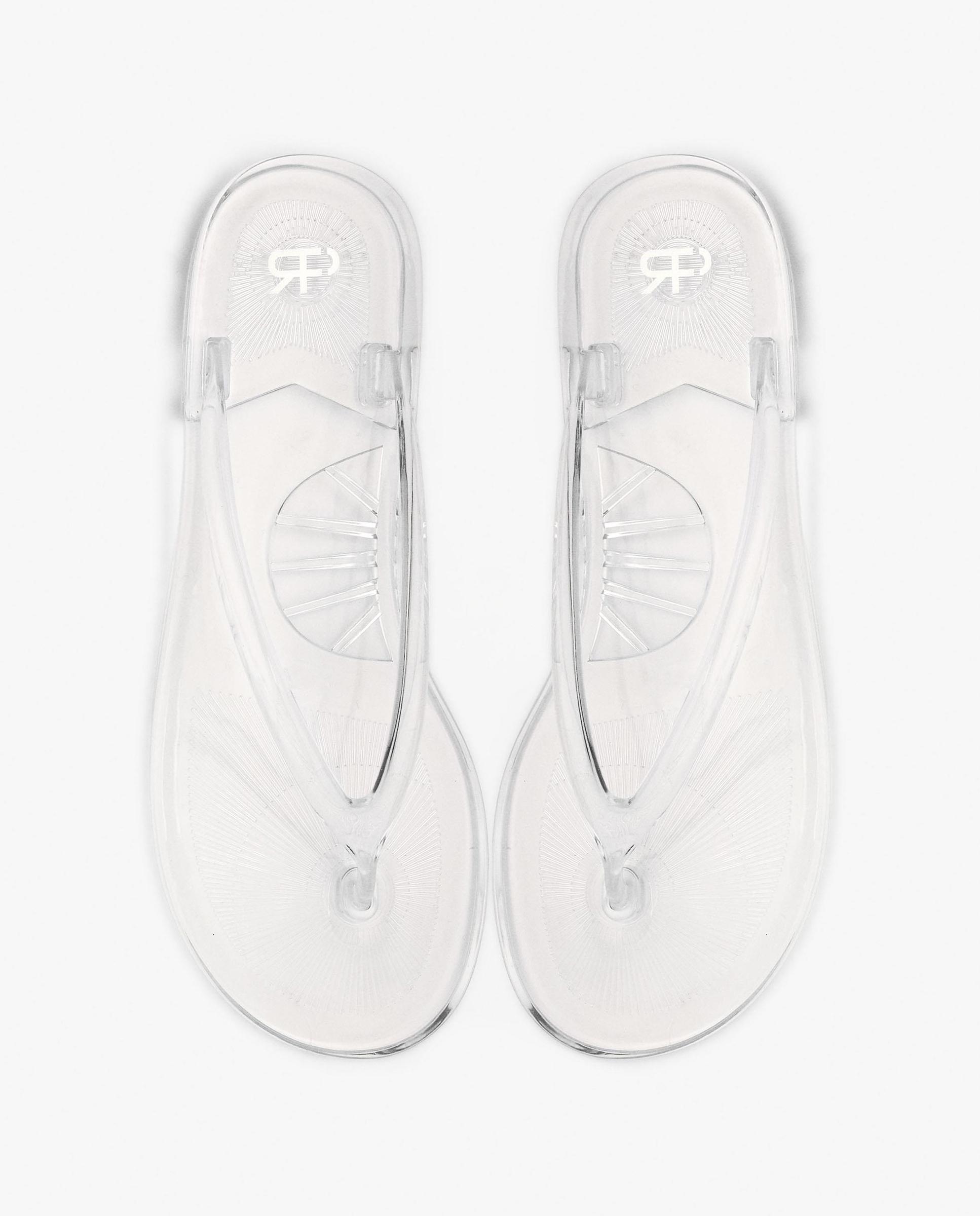 Chanclas de mujer de dedo transparentes con diseño minimalista - Parfois - Blanco Blanco-3