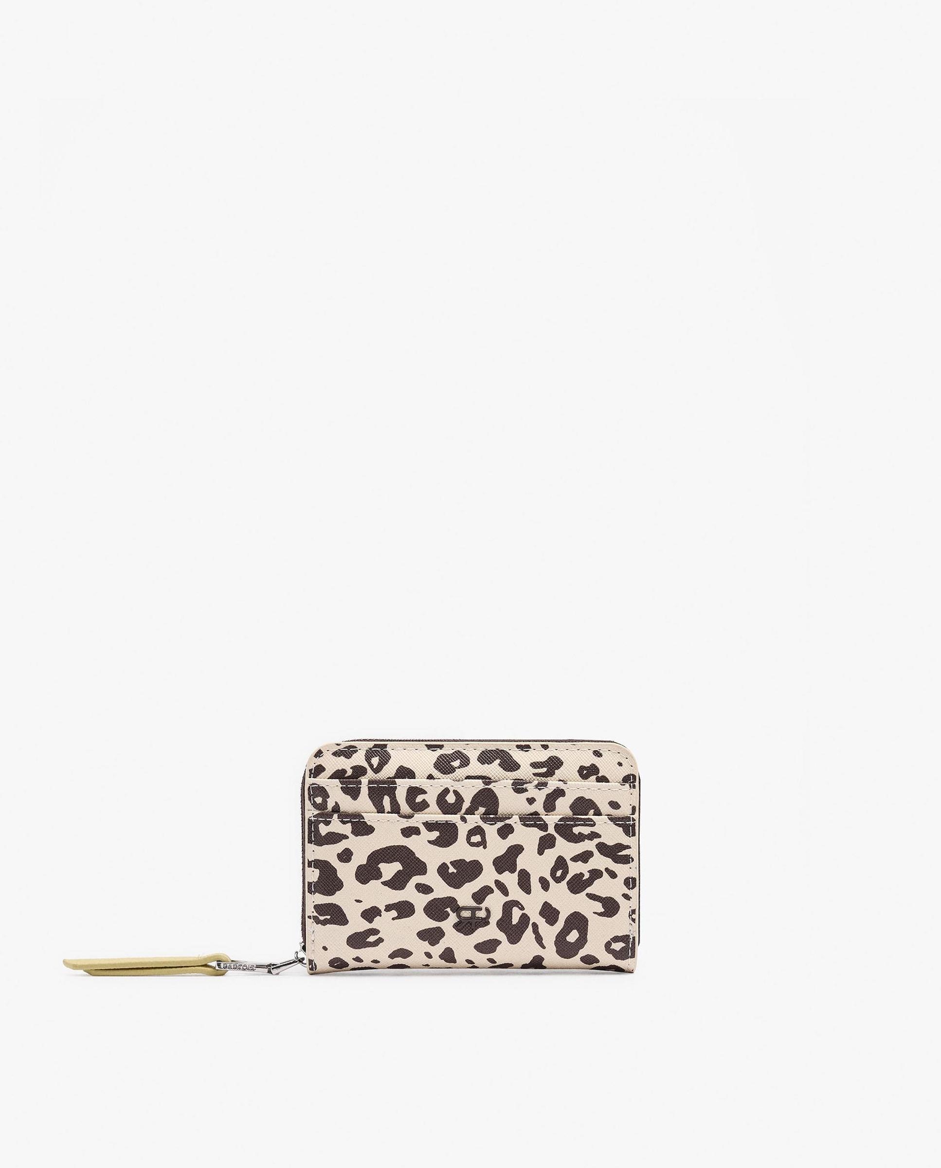 Cartera de mujer mediana con cierre de cremallera y estampado animal print - Parfois - Multicolor Multicolor-1