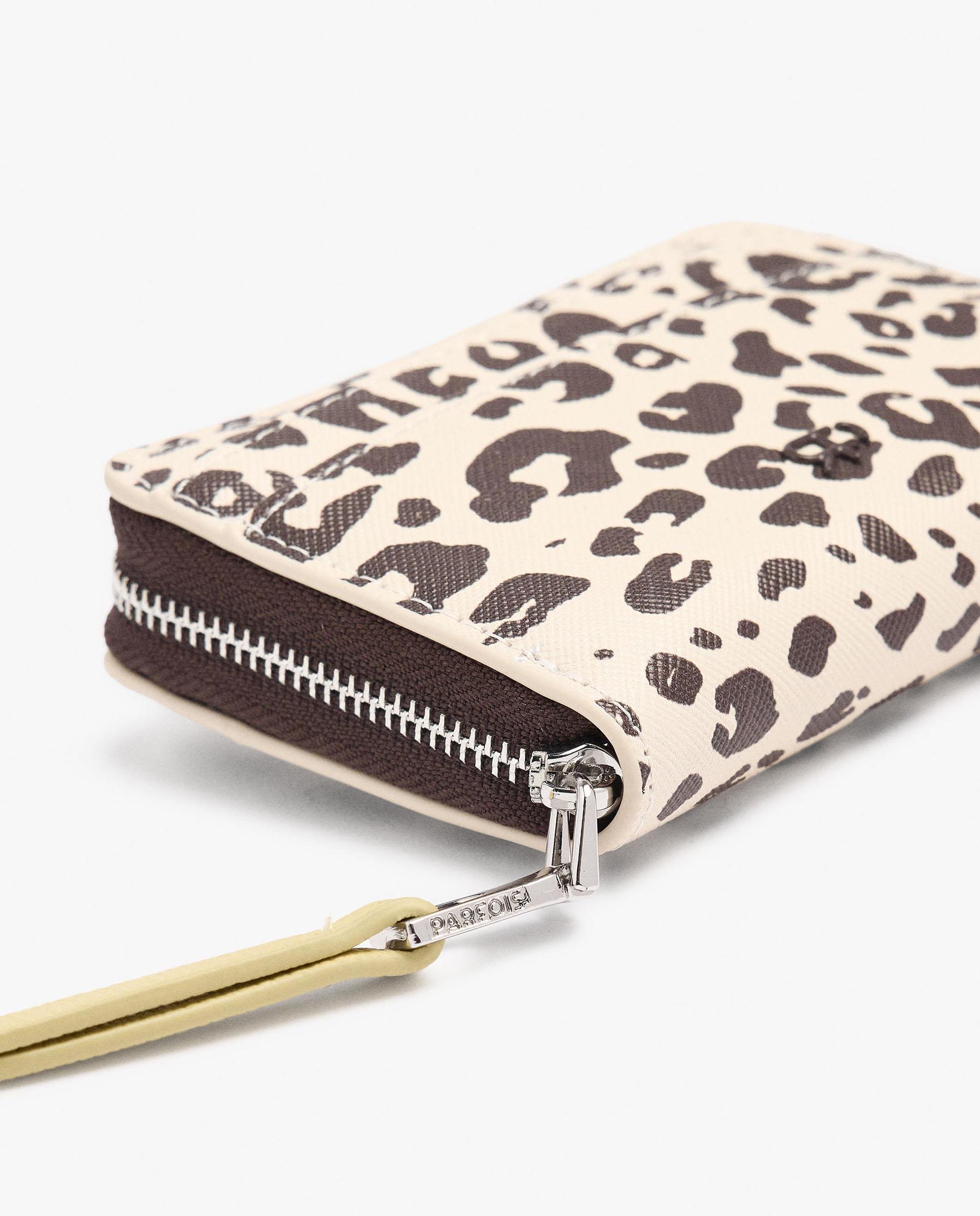 Cartera de mujer mediana con cierre de cremallera y estampado animal print - Parfois - Multicolor Multicolor-3