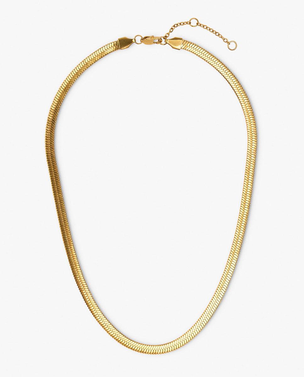 Collar de acero inoxidable corto en liso - Parfois - Dorado Dorado-1