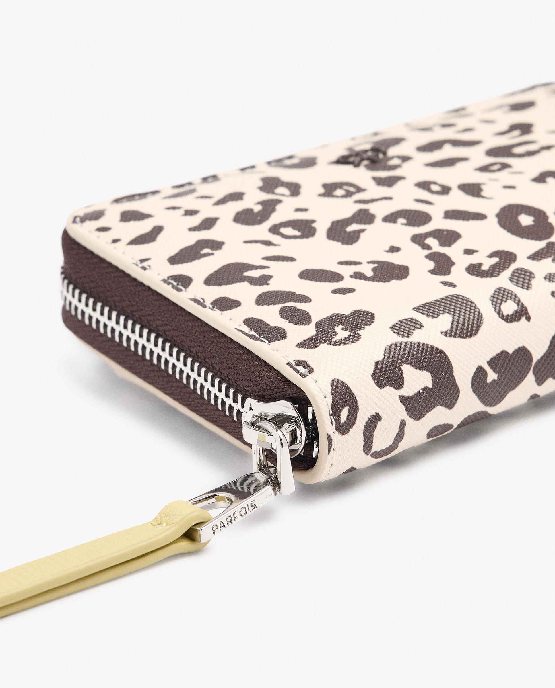 Cartera de mujer mediana con cierre de cremallera y estampado animal print - Parfois - Multicolor Multicolor-3