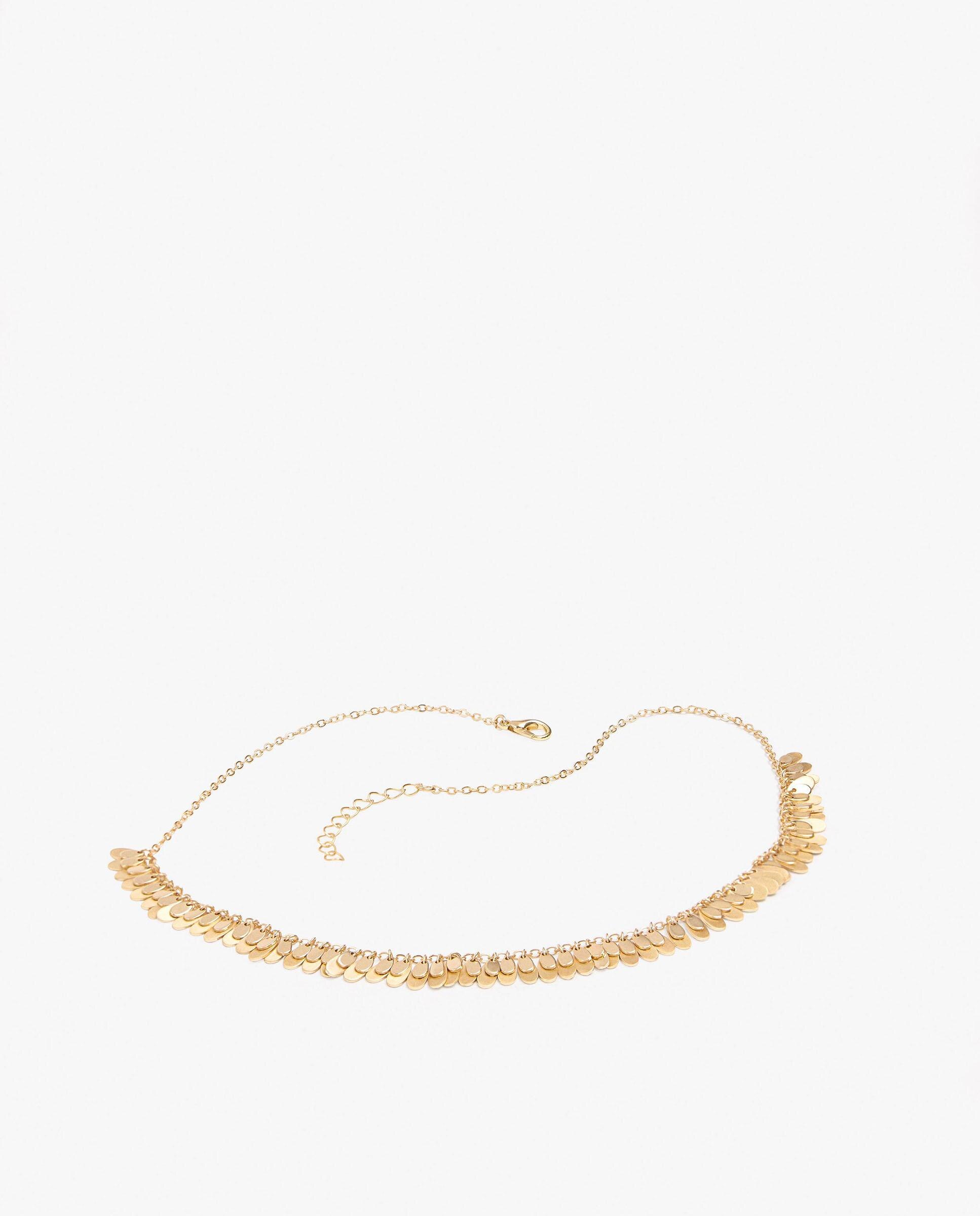 Collar corto de minieslabones con abalorios decorativos - Parfois - Dorado Dorado-2