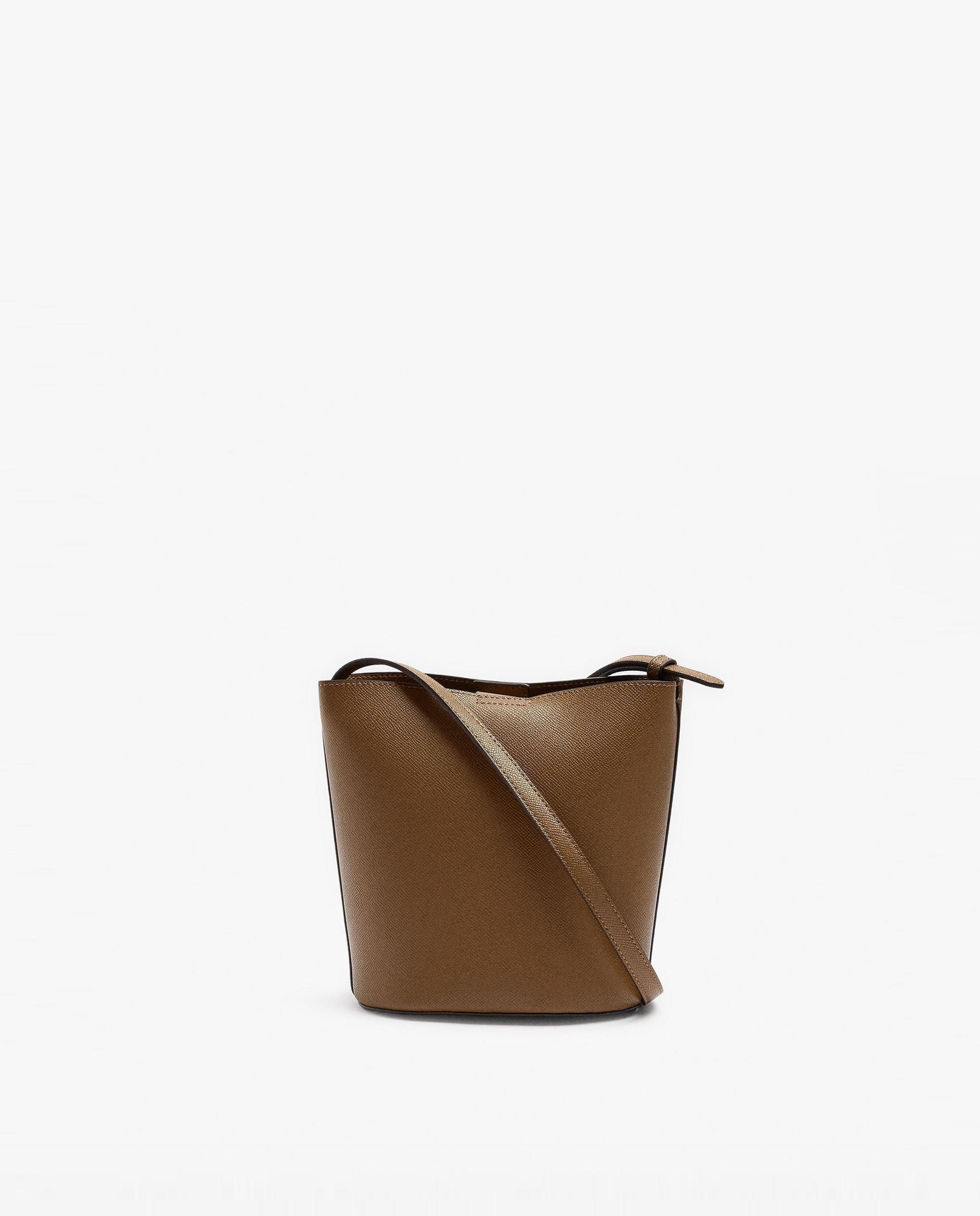 Bandolera de mujer con neceser extraíble y cierre imantado en liso - Parfois - Camel Camel-1
