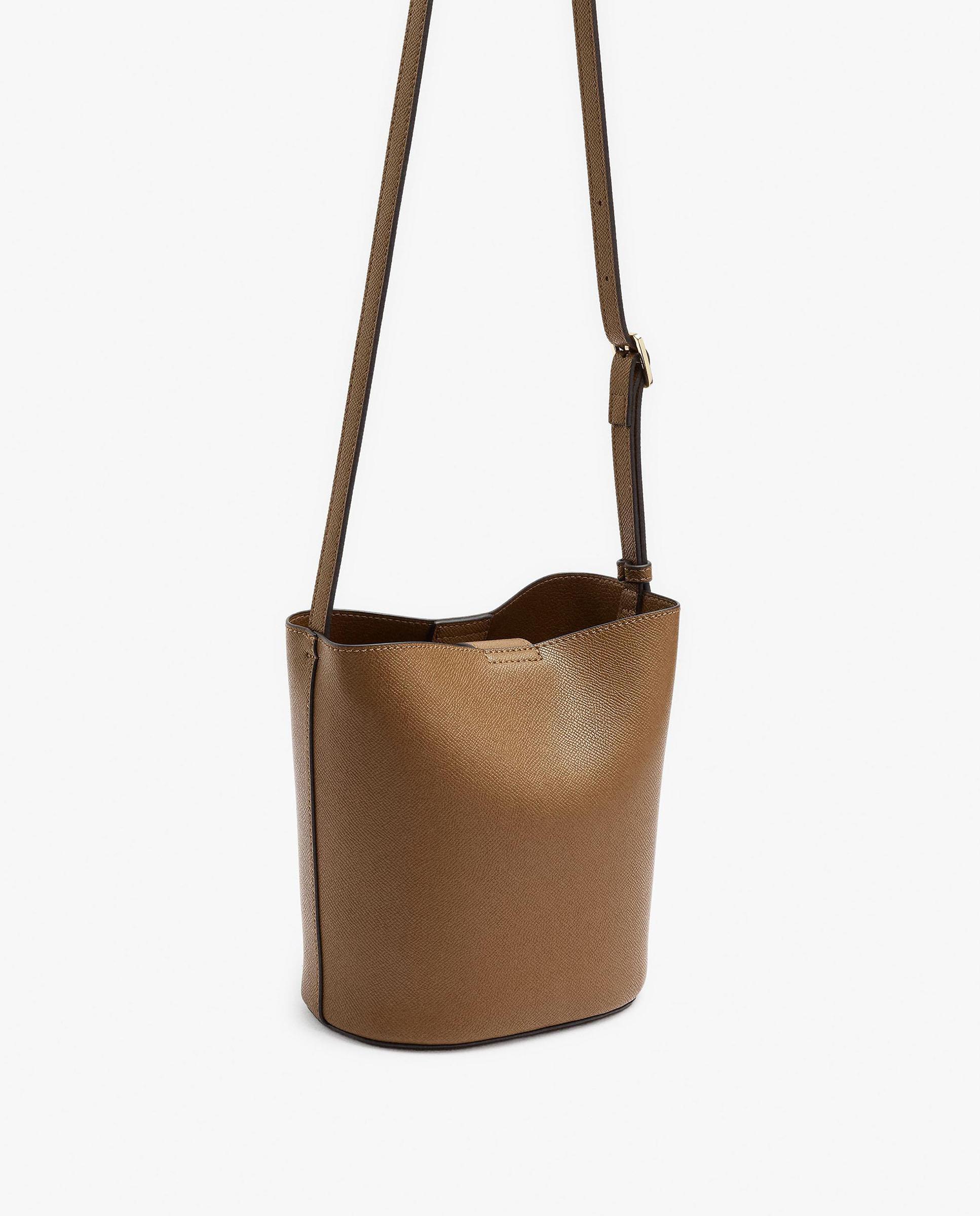 Bandolera de mujer con neceser extraíble y cierre imantado en liso - Parfois - Camel Camel-5
