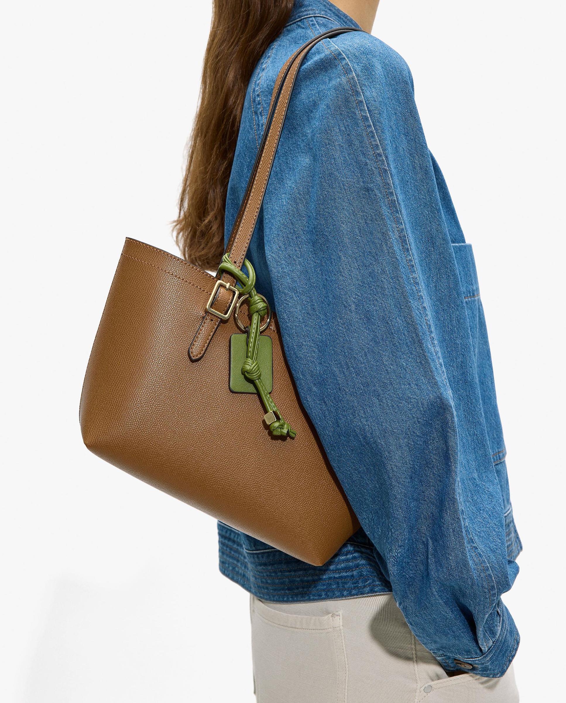 Bolso de mano estilo tote con neceser extraíble en liso - Parfois - Camel Camel-2