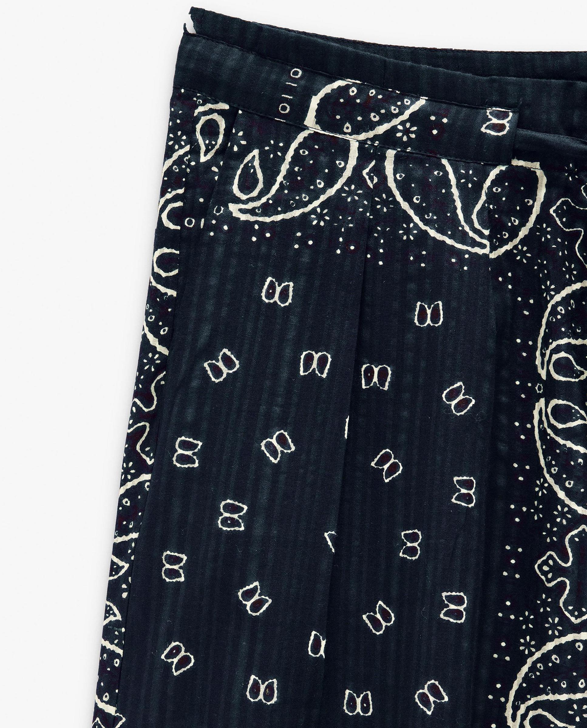 Short de mujer 100% algodón con cintura elástica y estampados - Parfois - Azul marino Azul marino-5