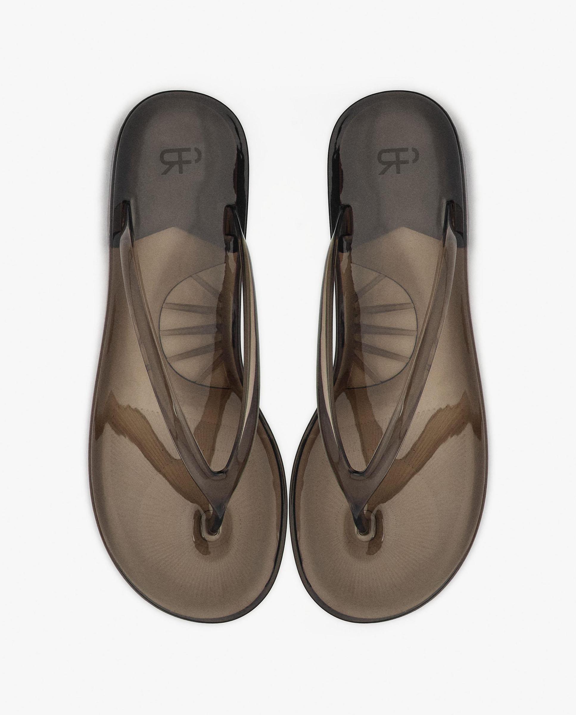 Chanclas de mujer de dedo transparentes con diseño minimalista - Parfois - Negro Negro-3