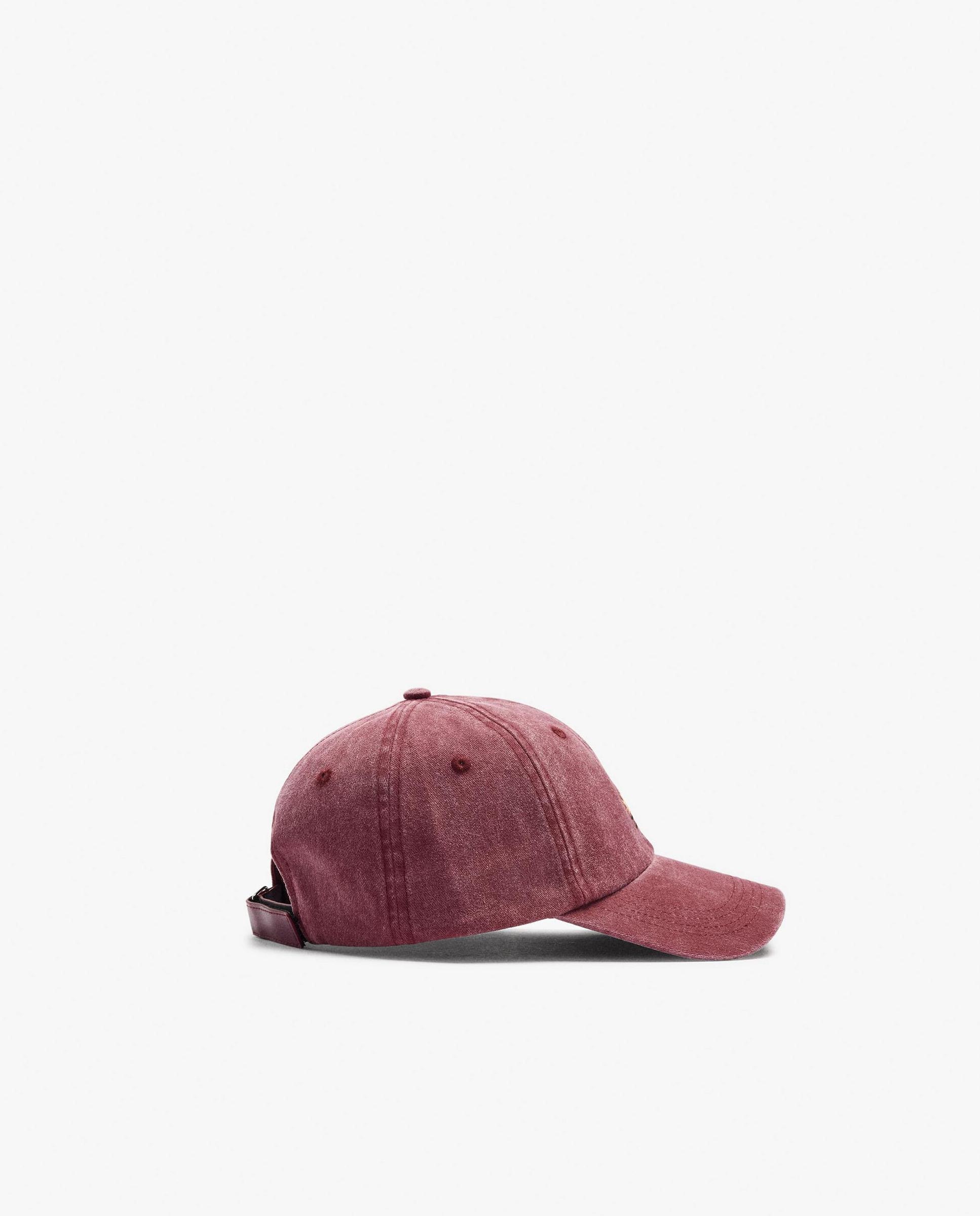 Gorra de mujer vaquera con dibujo frontal - Parfois - Granate Granate-1