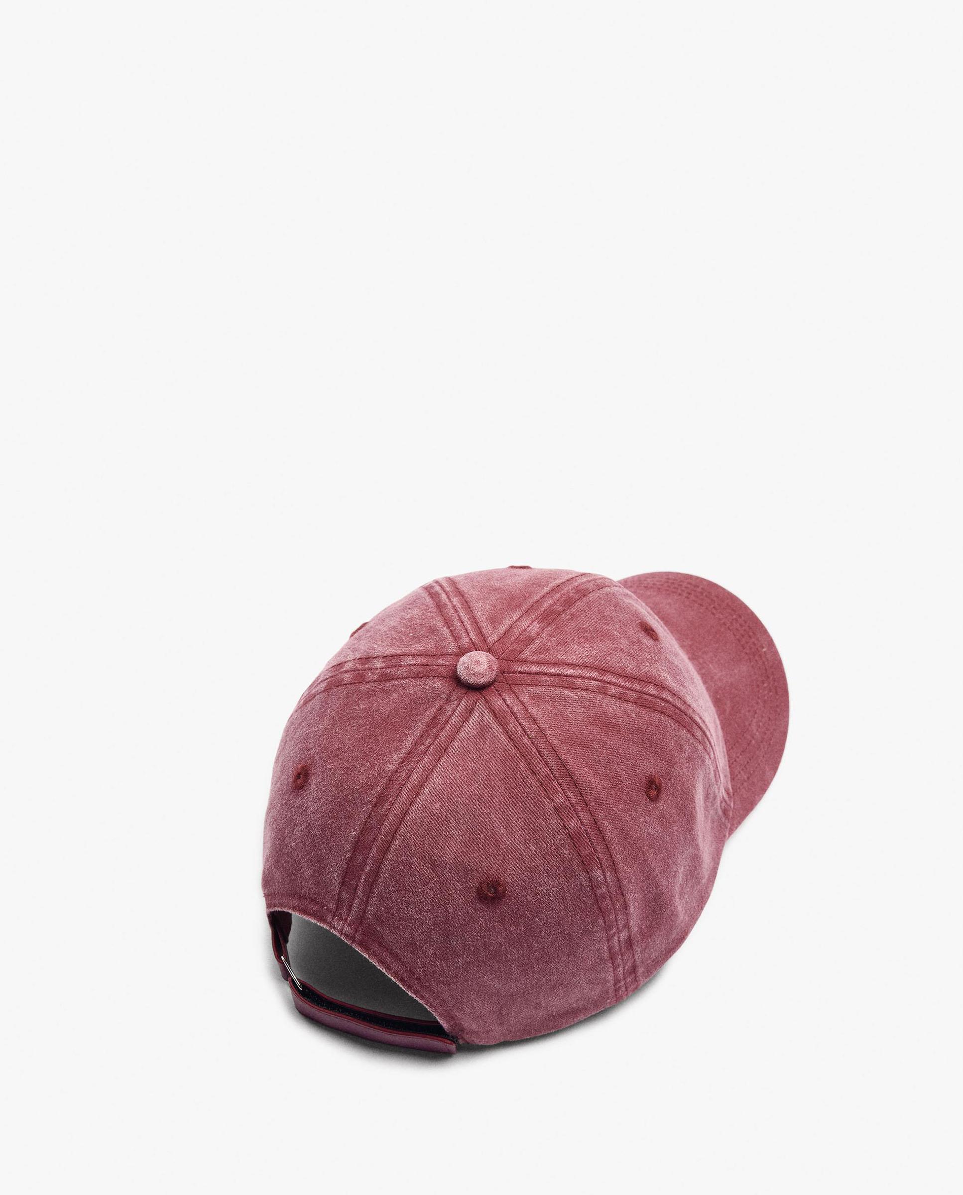 Gorra de mujer vaquera con dibujo frontal - Parfois - Granate Granate-2