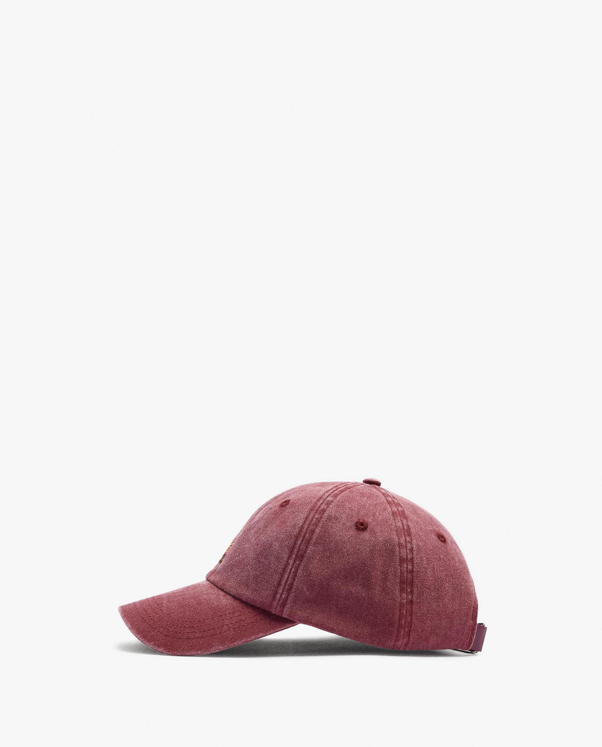 Gorra de mujer vaquera con dibujo frontal - Parfois - Granate Granate-4