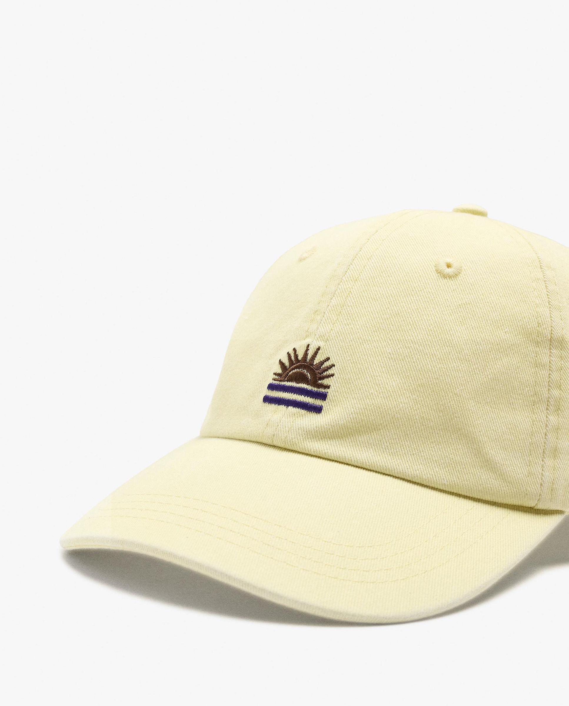 Gorra de mujer con detalle frontal y pespuntes - Parfois - Amarillo Amarillo-3