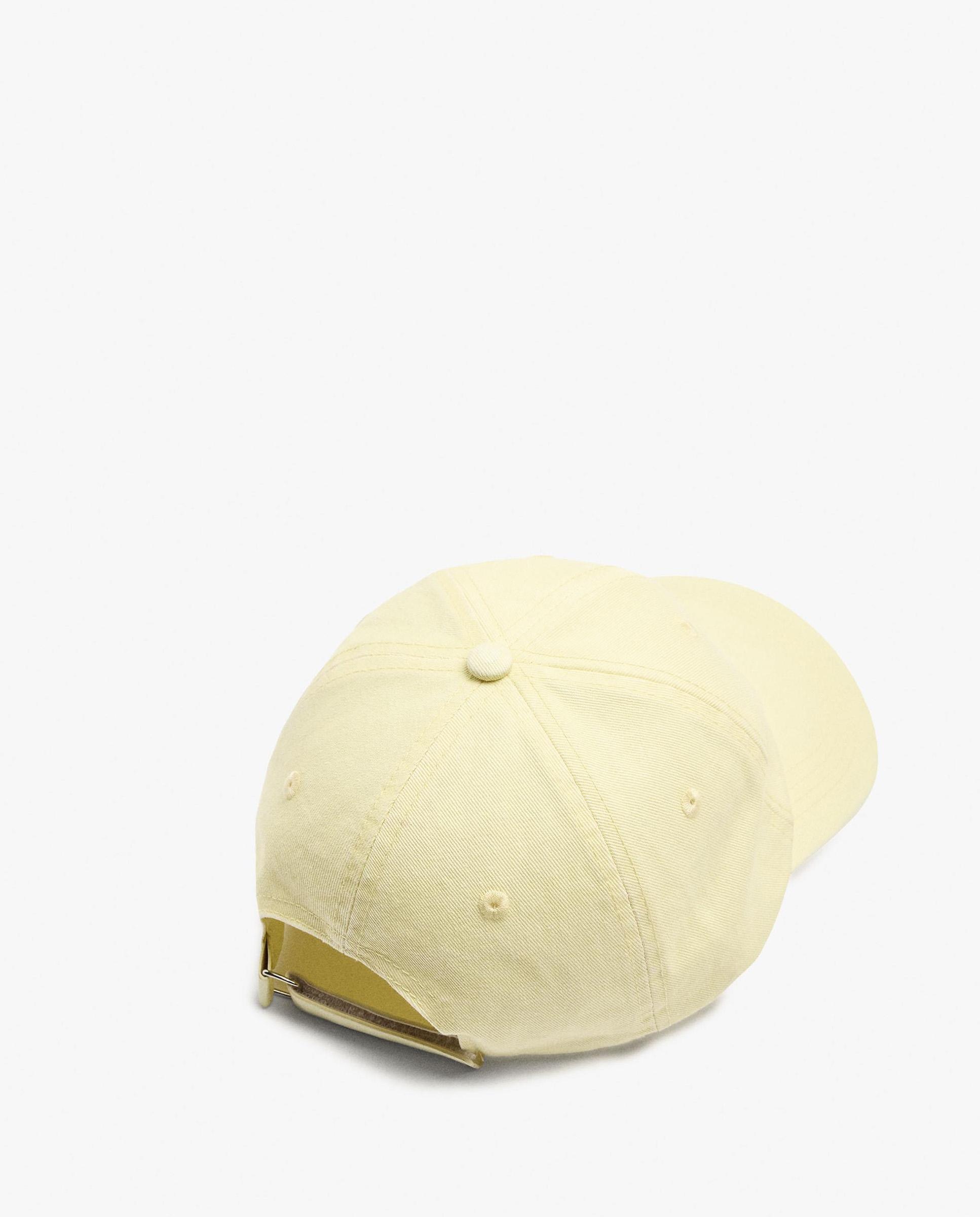 Gorra de mujer con detalle frontal y pespuntes - Parfois - Amarillo Amarillo-2